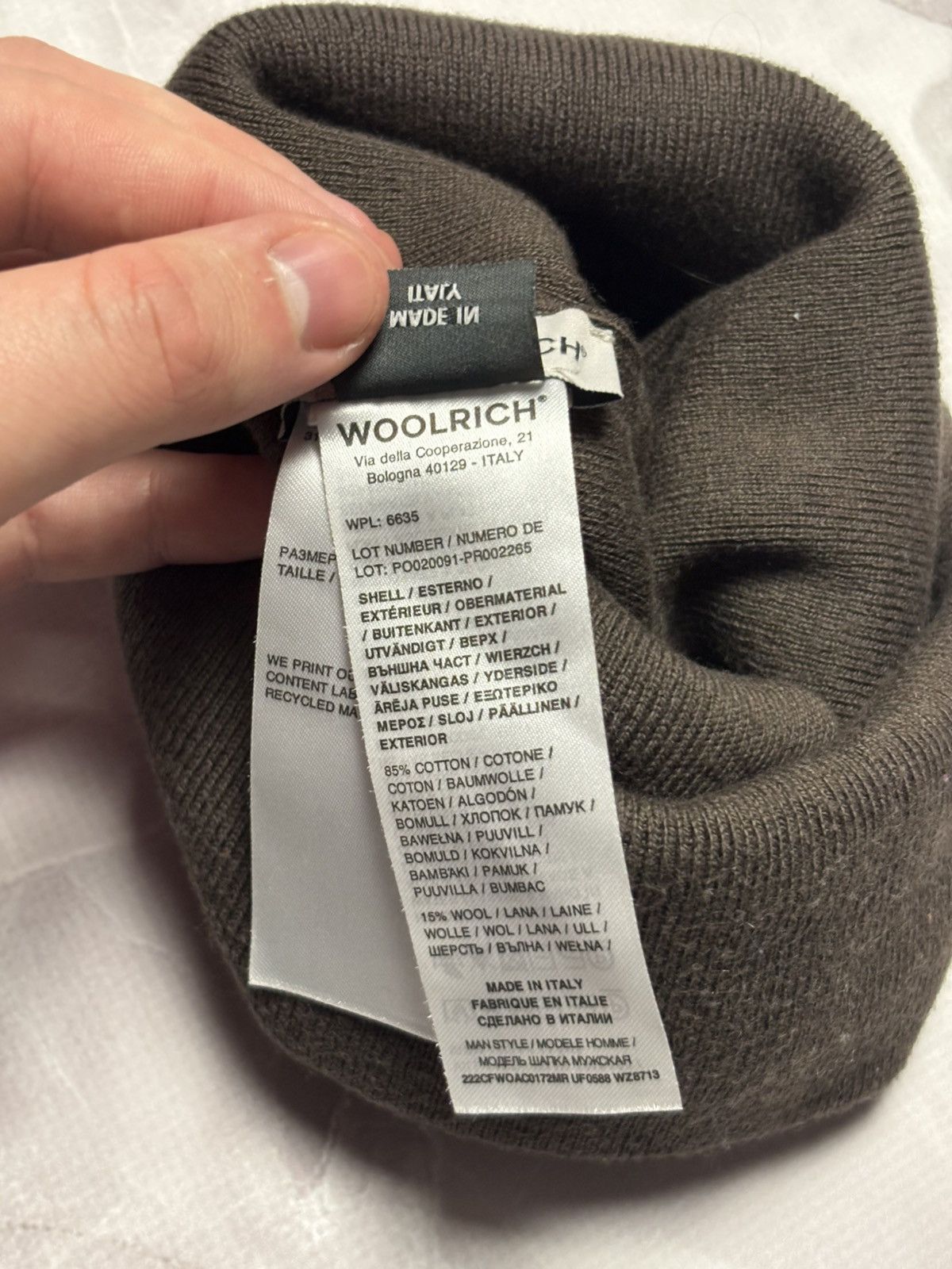 Woolrich Woolen Mills Woolrich Cotton Wool Beanie Hat Embroidered Logo Mens M Size ONE SIZE - 9 Thumbnail