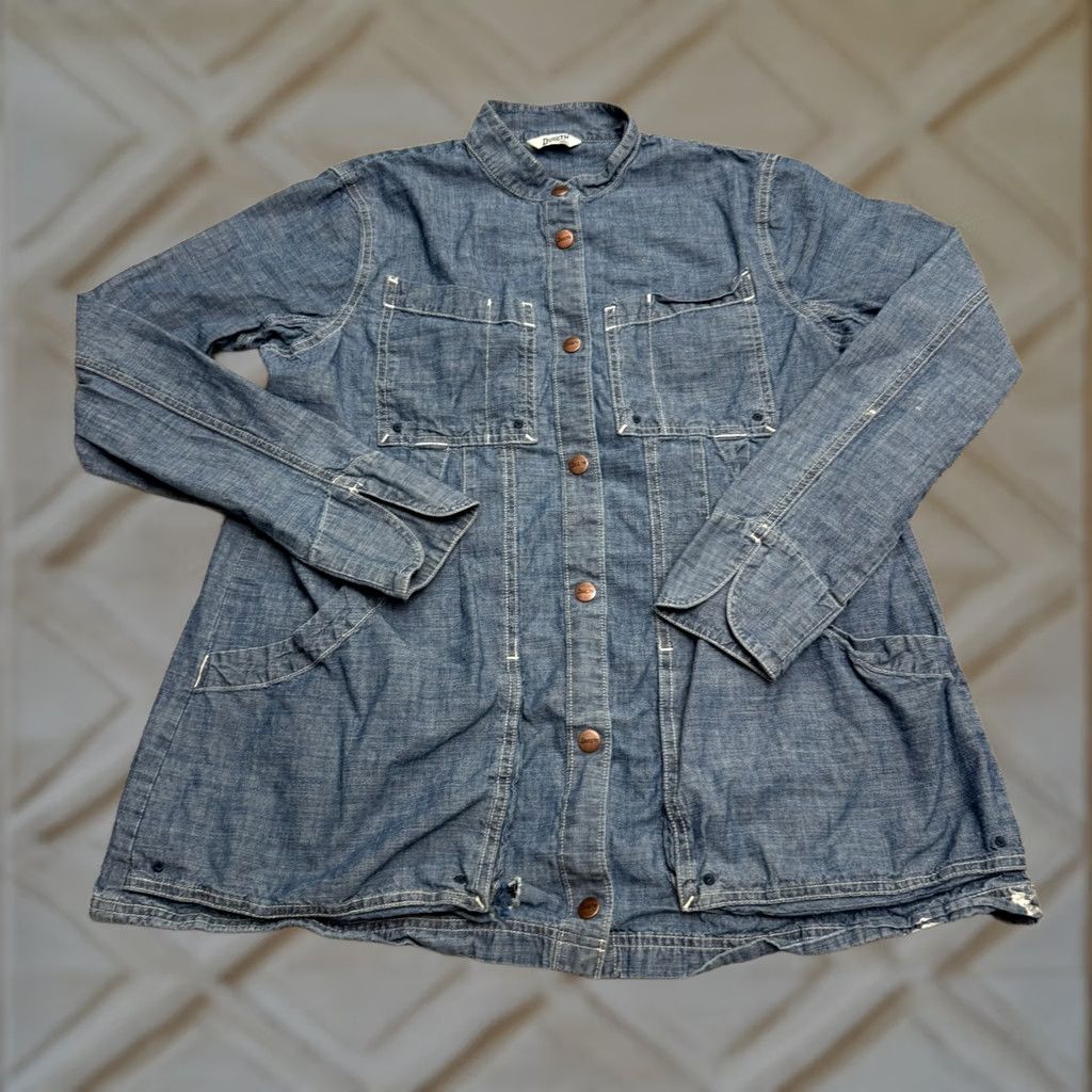 Vintage Duluth Chambray Cotton Button Down Shirt Shacket Womens Small Blue Top Organic Size S / US 4 / IT 40 - 1 Thumbnail