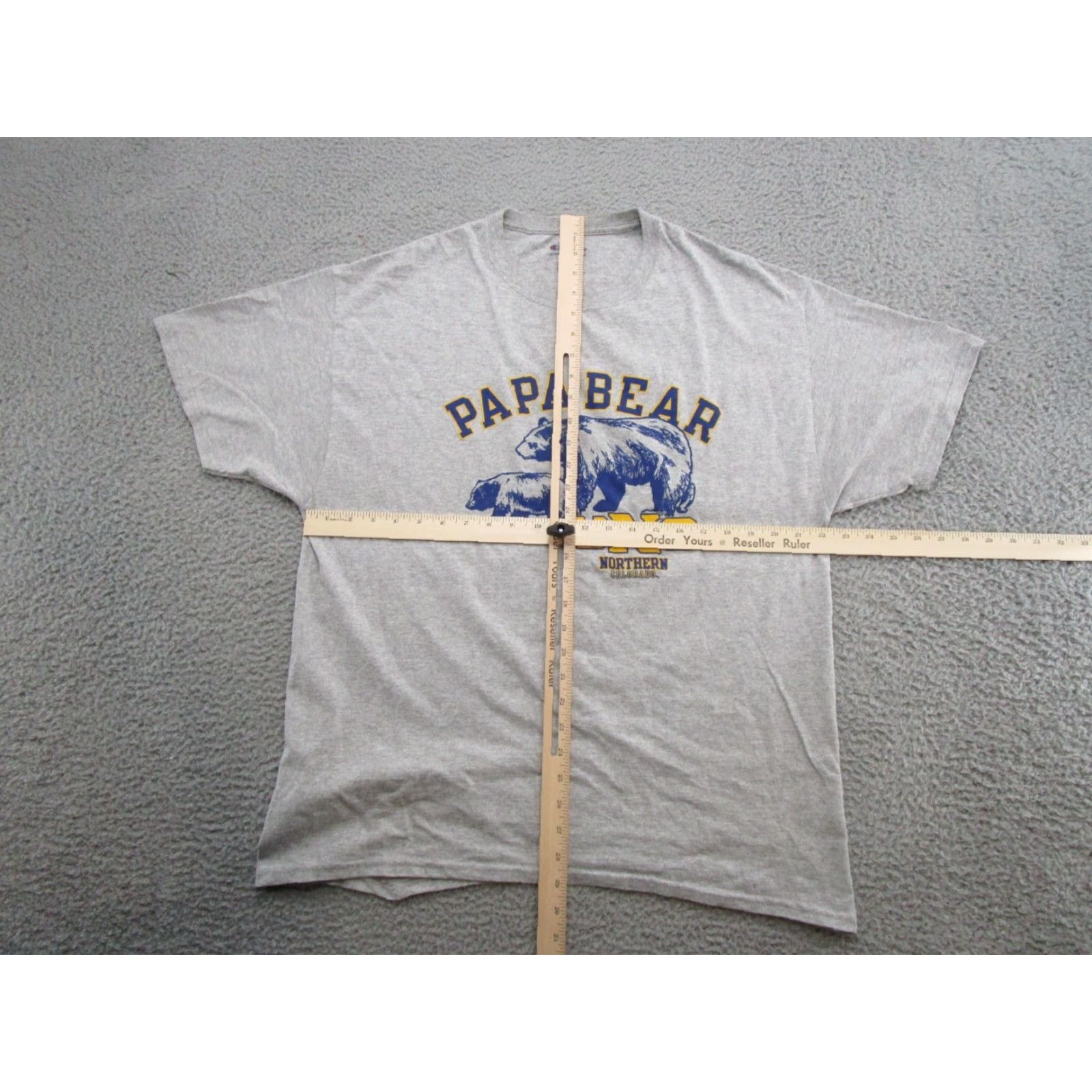 Champion Champion UNC Dad Papa Bear Shirt XL Gray Mens T-Shirt Short Sleeve Baseball University of Northern Colorado 90s? Size US XL / EU 56 / 4 - 5 Thumbnail