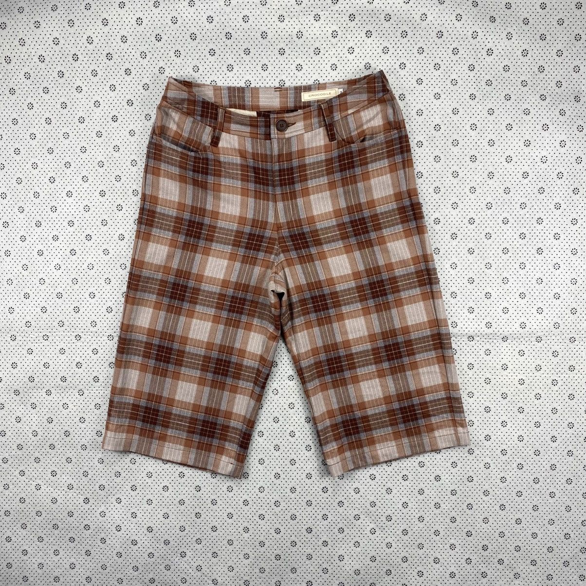 Japanese Brand Crocodile Japan Vintage Plaid Shorts – Archive Summer Flex Size US 29 - 1 Thumbnail
