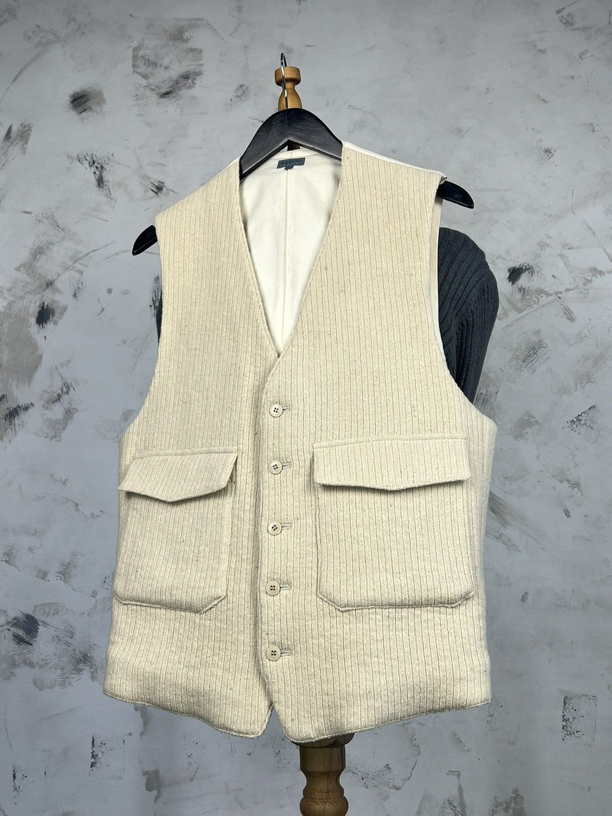 Kenzo Vintage Kenzo Paris Wool Vest Size M - L Size 42R - 1 Thumbnail