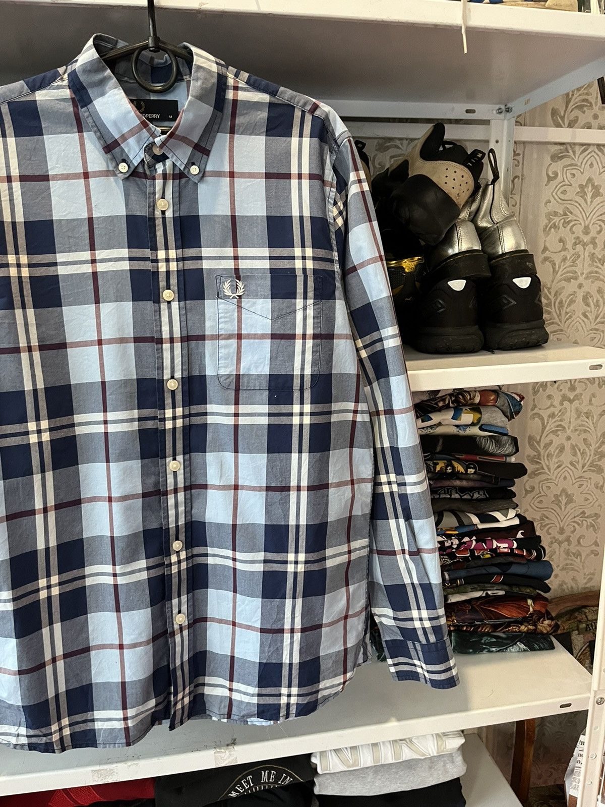 Fred Perry Vintage Fred Perry Plaid Shirt Size M Y2K Size US M / EU 48-50 / 2 - 5 Thumbnail