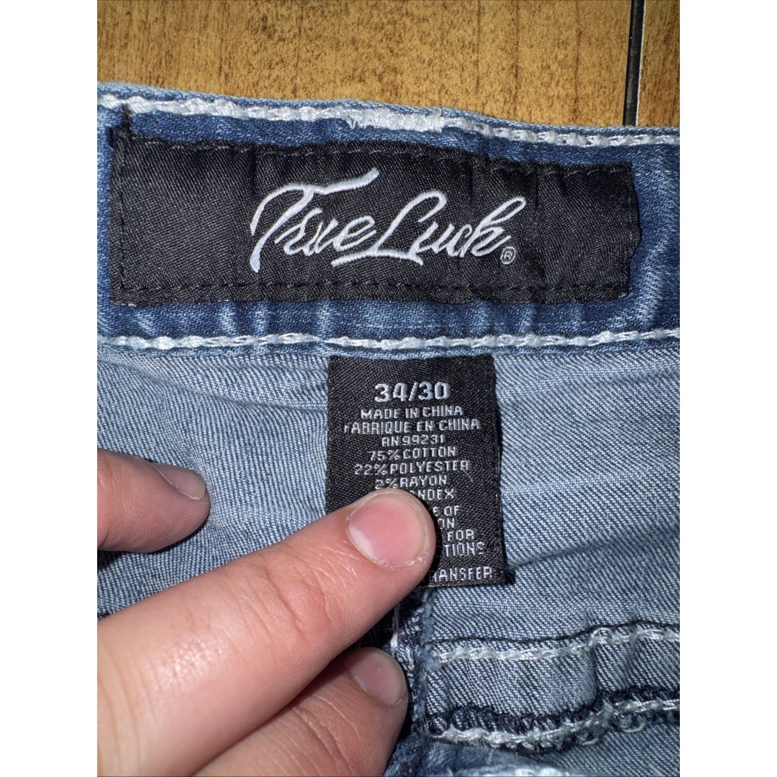 Rock Revival True Luck Denim Jeans Blue 34x30 Y2K Grunge Rock Style Size US 34 / EU 50 - 5 Thumbnail