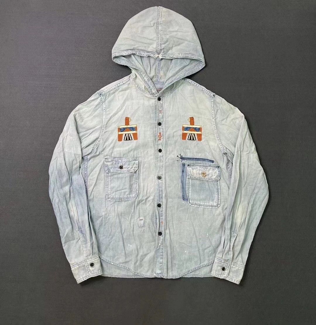 Kapital Kapital Vintage Wash To Do Old Embroidered Shirt Jacket -DMC Size US S / EU 44-46 / 1 - 1 Thumbnail