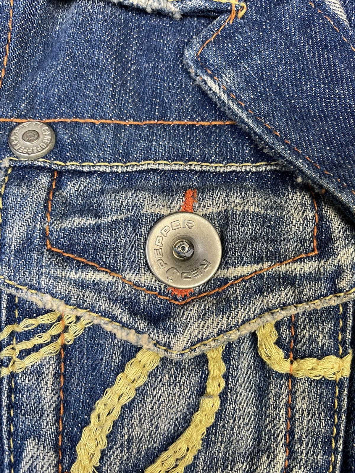 Hysteric Glamour Y2k Red Pepper Cropped Denim Jacket Size S / US 4 / IT 40 - 4 Thumbnail