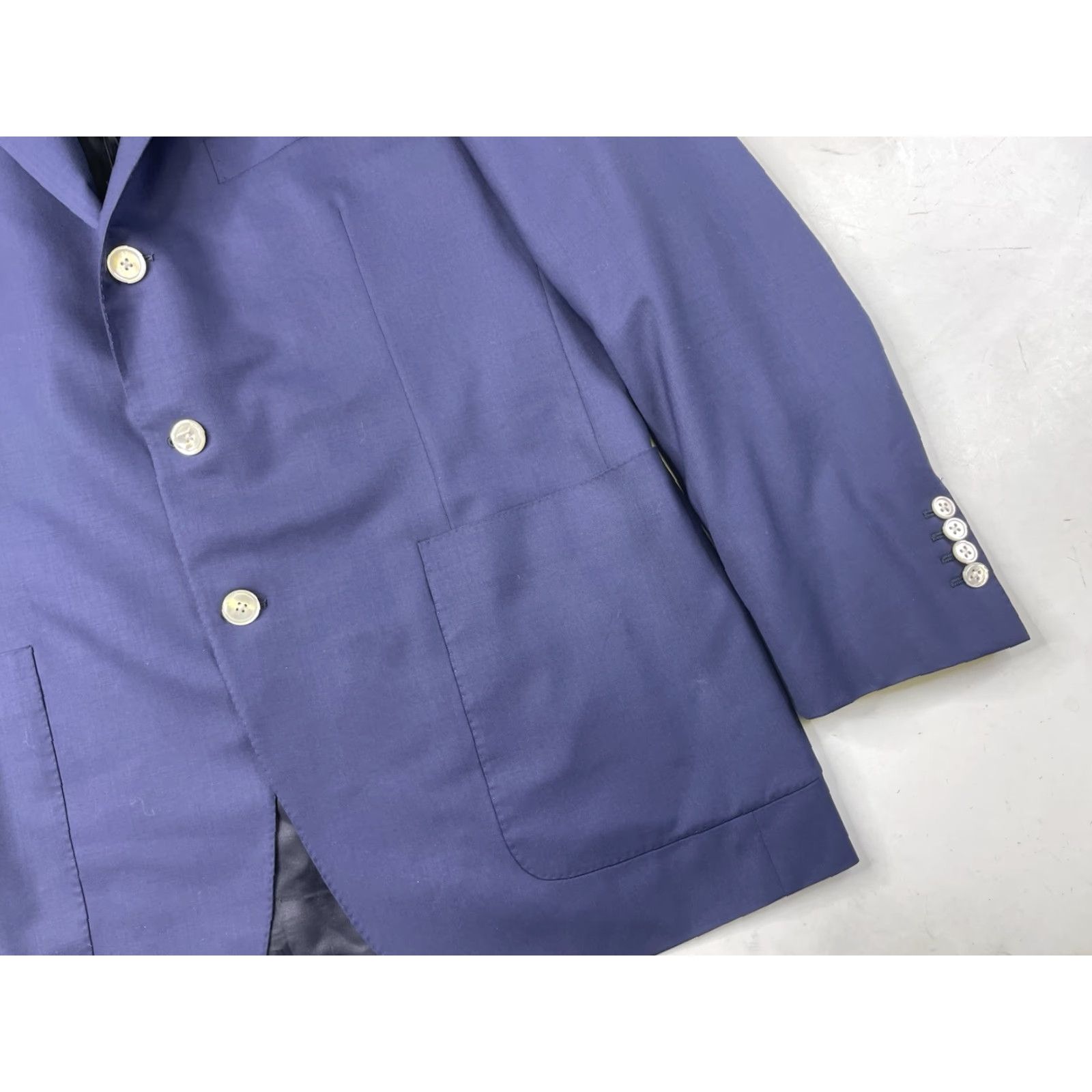 Vintage VINTAGE Trillion Wool Cashmere Blazer Jacket Sport Coat Light Blue Size 44 US Mens Regular Size 44R - 7 Thumbnail