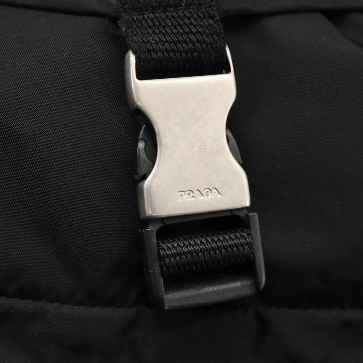 PRADA Backpack Nylon Black Silver Auth 175381 PRADA Backpack Nylon Black Silver Auth 175381 - Jerrillo main image 2