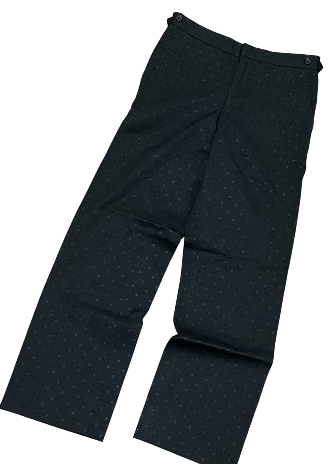 Comme des Garcons Cdg AD2000 polkadot black straight trousers Size US 28 / EU 44 - 2 Thumbnail