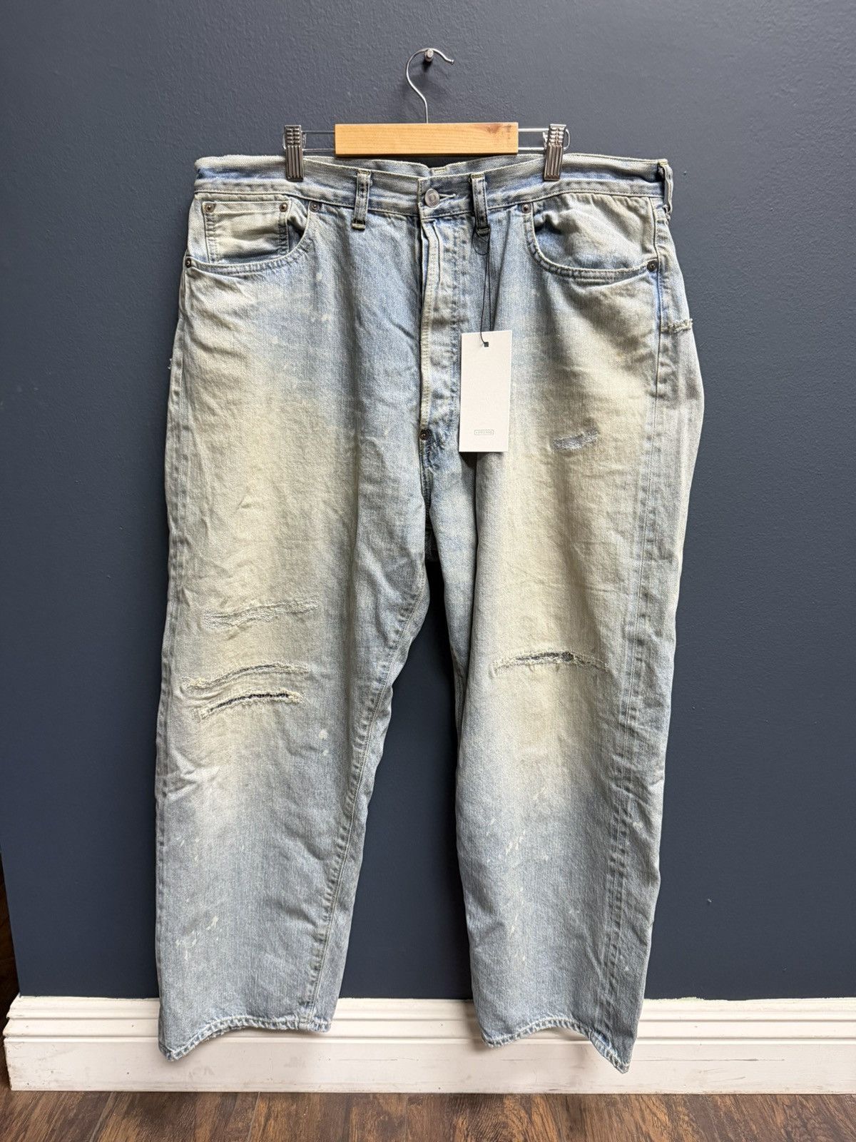 A.PRESSE NWT A.Presse 26SS Washed Denim Pants Bleach E (Fits 32