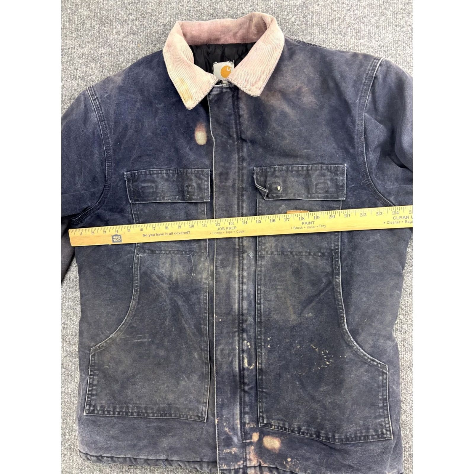 Carhartt Carhartt Jacket Mens L Dark Navy Duck Quilt Lined Corduroy Collar C03 DNY Size US L / EU 52-54 / 3 - 5 Thumbnail