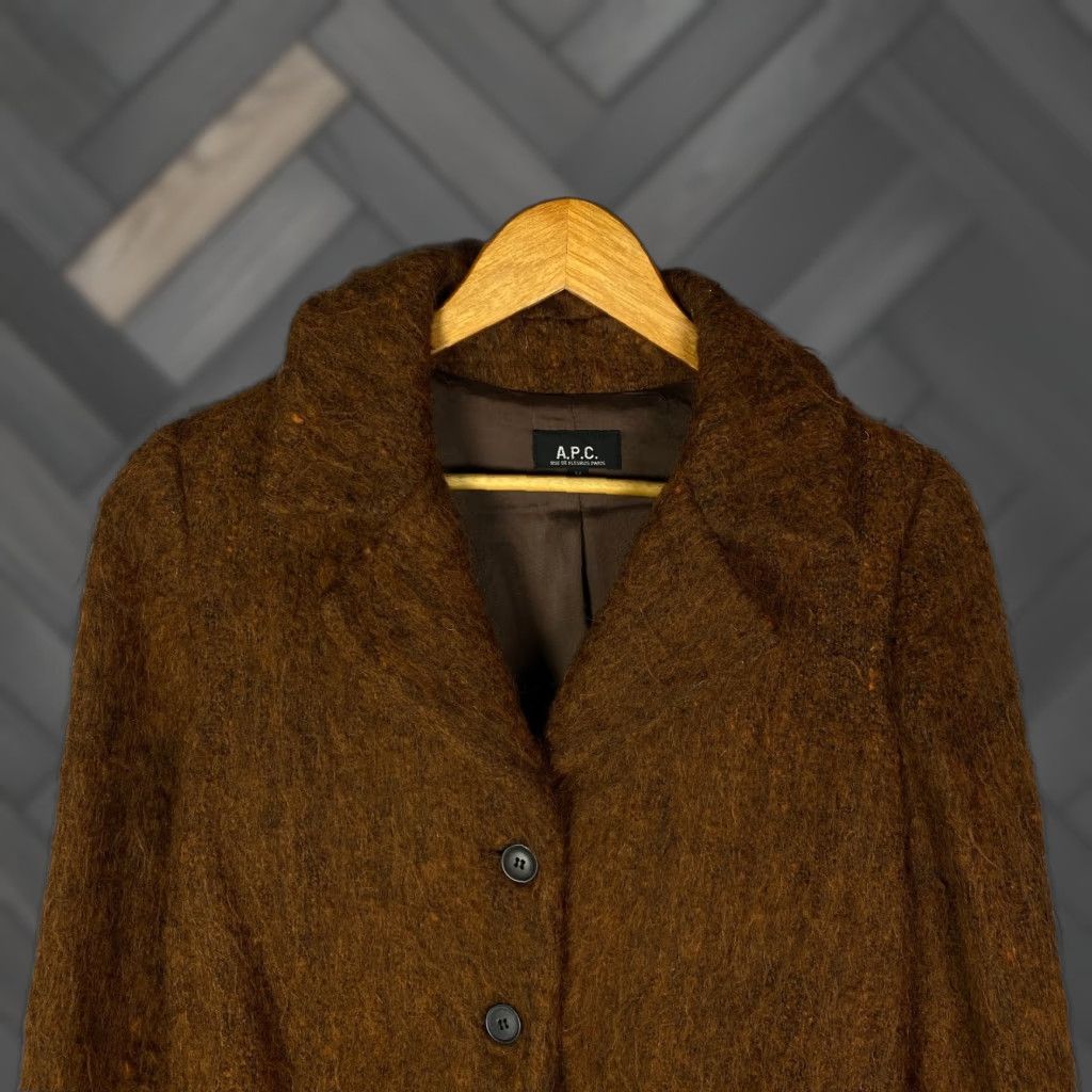 A.P.C. VINTAGE APC Jacket Women Wool Brown Size M overcoat Size M / US 6-8 / IT 42-44 - 1 Thumbnail