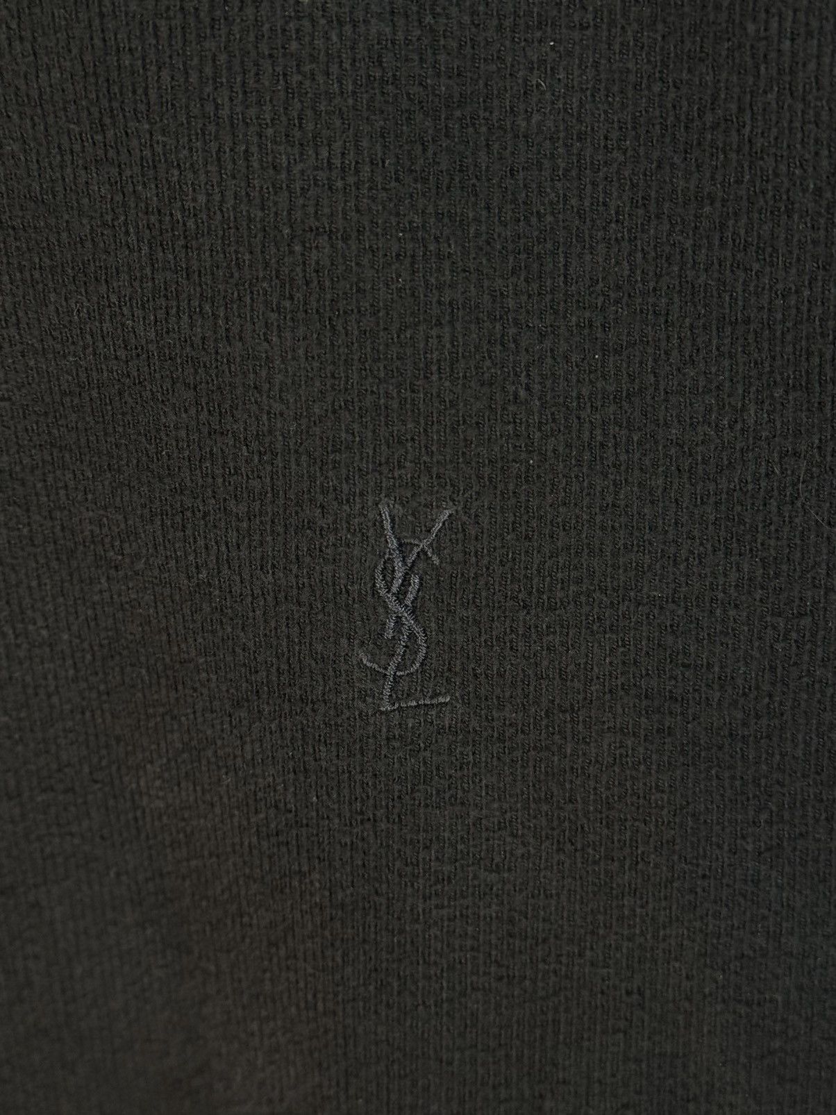 Yves Saint Laurent 90s YSL Sweatshirt 1/4 Quarter Zip Sweater Old Money Vintage Size US L / EU 52-54 / 3 - 4 Thumbnail