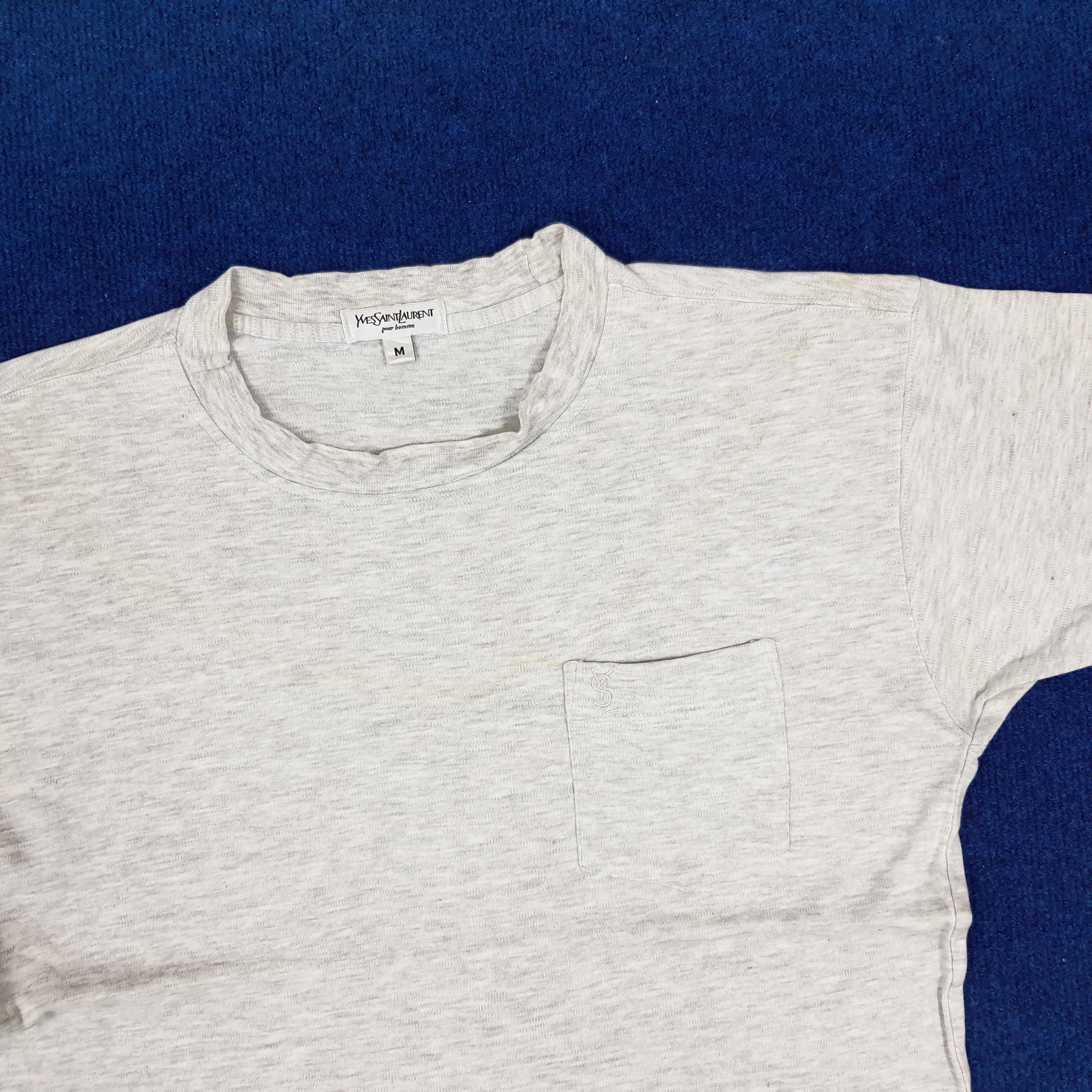 Vintage × Yves Saint Laurent Vintage Yves Saint Laurent Designer Pocket Tees Size US L / EU 52-54 / 3 - 2 Thumbnail