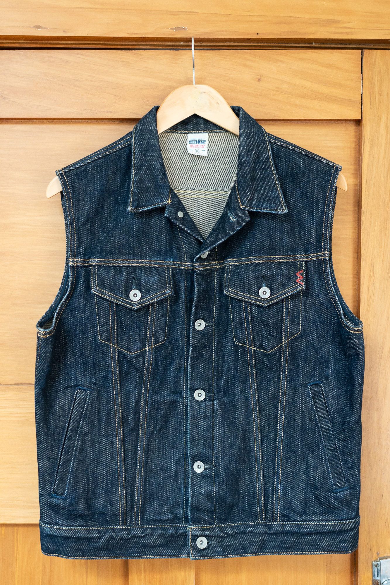 Iron Heart 21oz Selvedge Denim Modified Type III Vest | Grailed