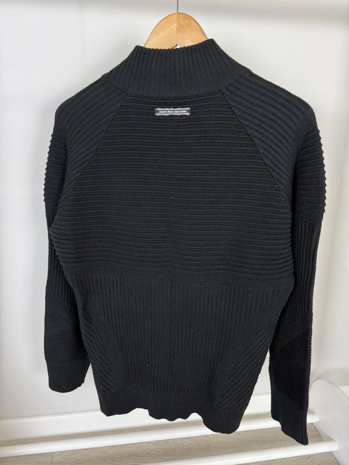 Jean Paul Gaultier Jean Paul Gaultier Ribbed Vintage Full Zip Knit Sweater Size US XL / EU 56 / 4 - 2 Thumbnail