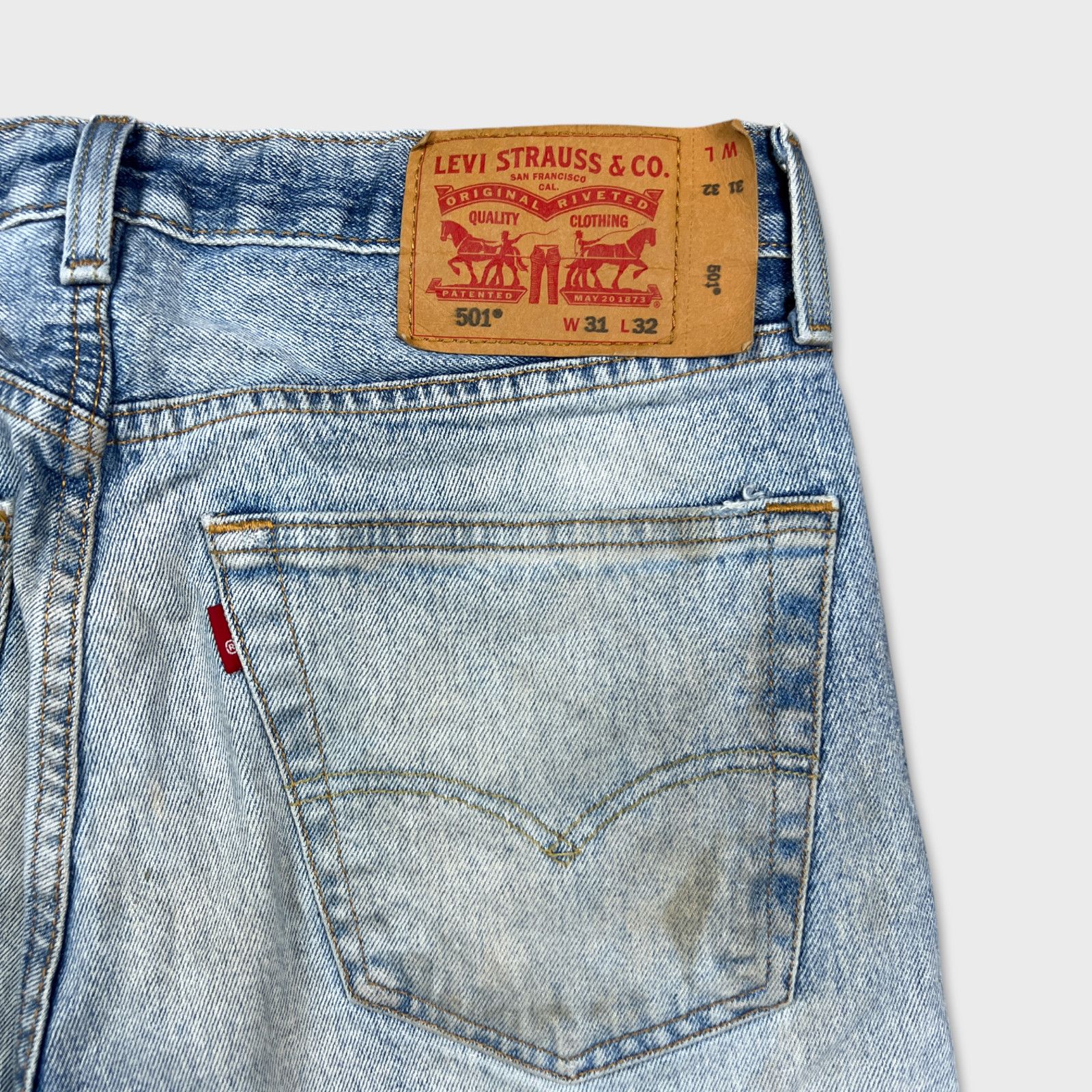 Levi's × Vintage Levi's 501 Jeans 31x32 Original Straight Distress Denim Pant Size US 31 - 8 Thumbnail