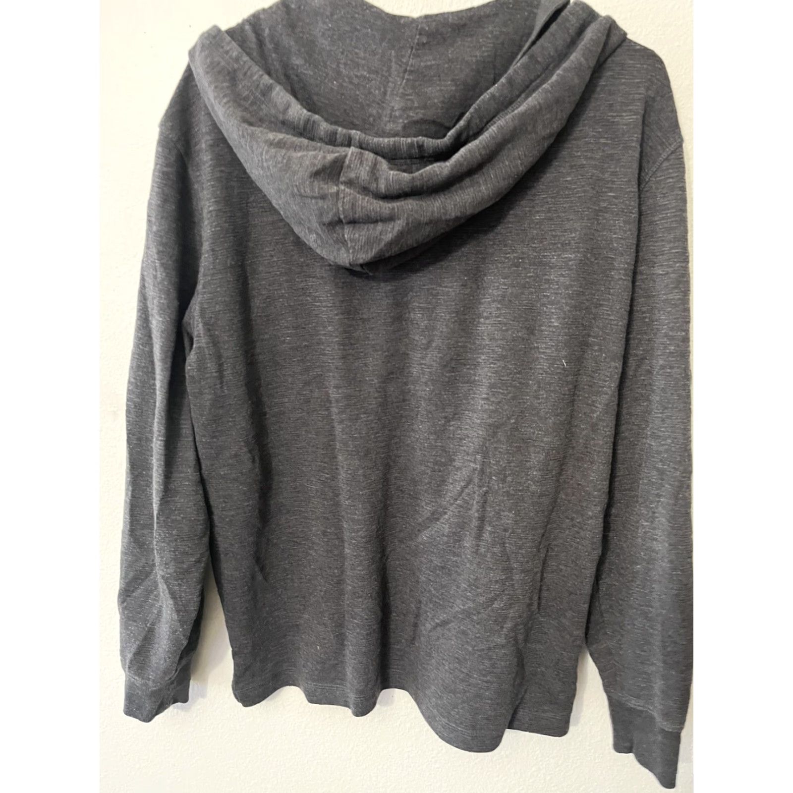 Vintage JACHS Men’s Long Sleeve 1/4 Button Hoodie Shirt Gray XL Striped Casual Pullover Hoodie with Pockets Mock Neck Stand-Up Collar Size US XL / EU 56 / 4 - 2 Thumbnail