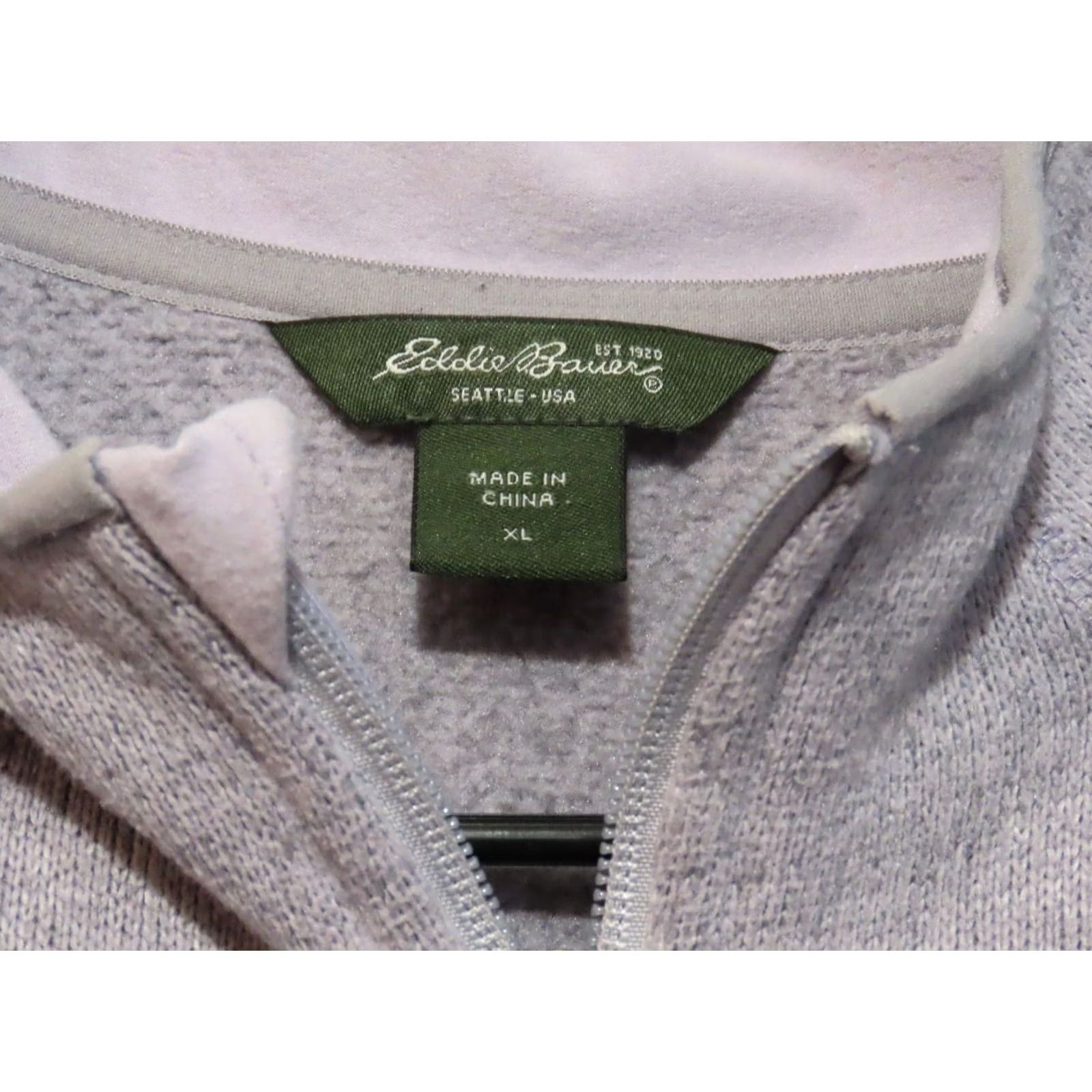 Eddie Bauer Eddie Bauer Jacket Womens XL Lavender Fleece Full Zip Pockets Classic Outdoor Quilt Logo Size XL / US 12-14 / IT 48-50 - 5 Thumbnail