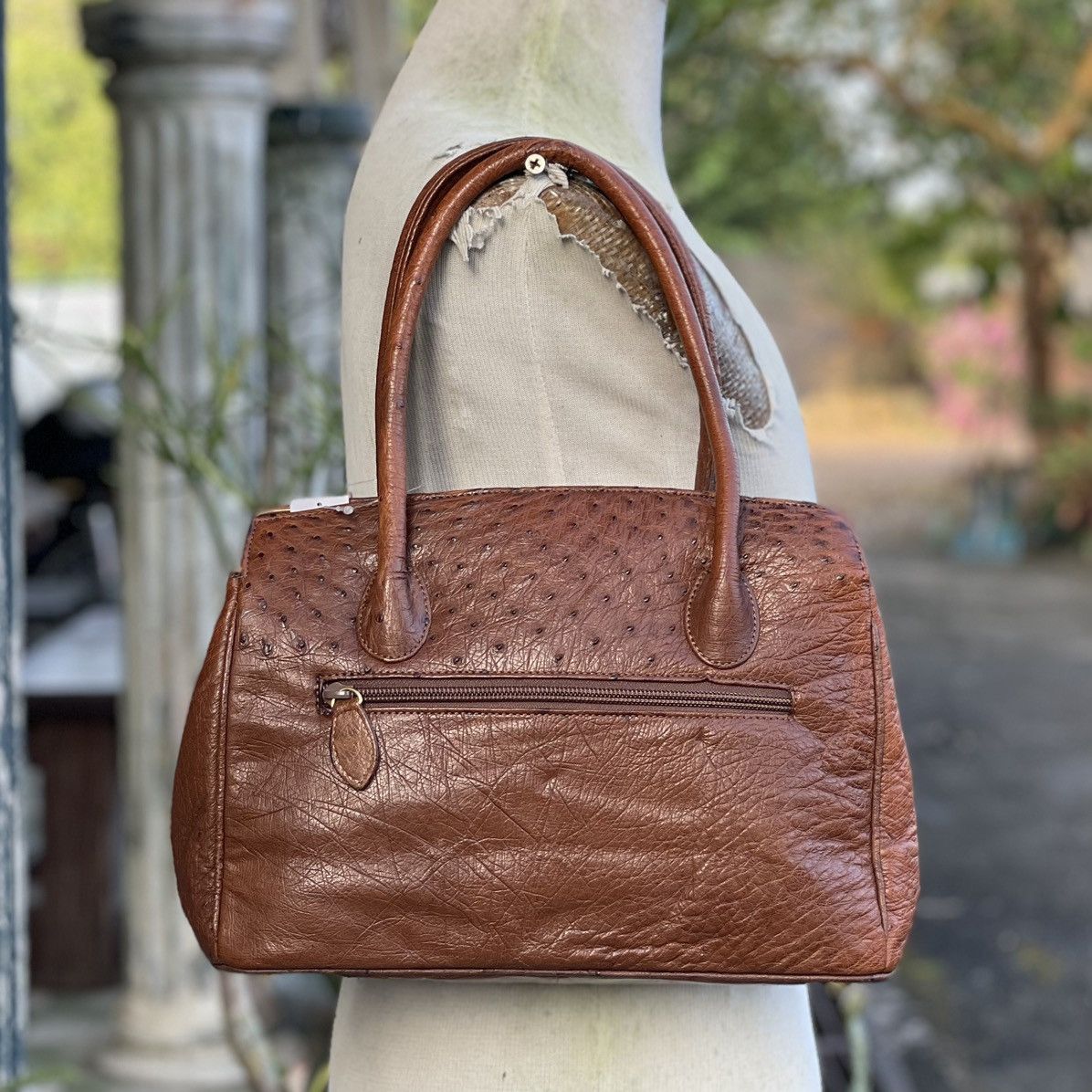 Leather Genuine Ostrich Leather Handbag Size ONE SIZE - 4 Thumbnail