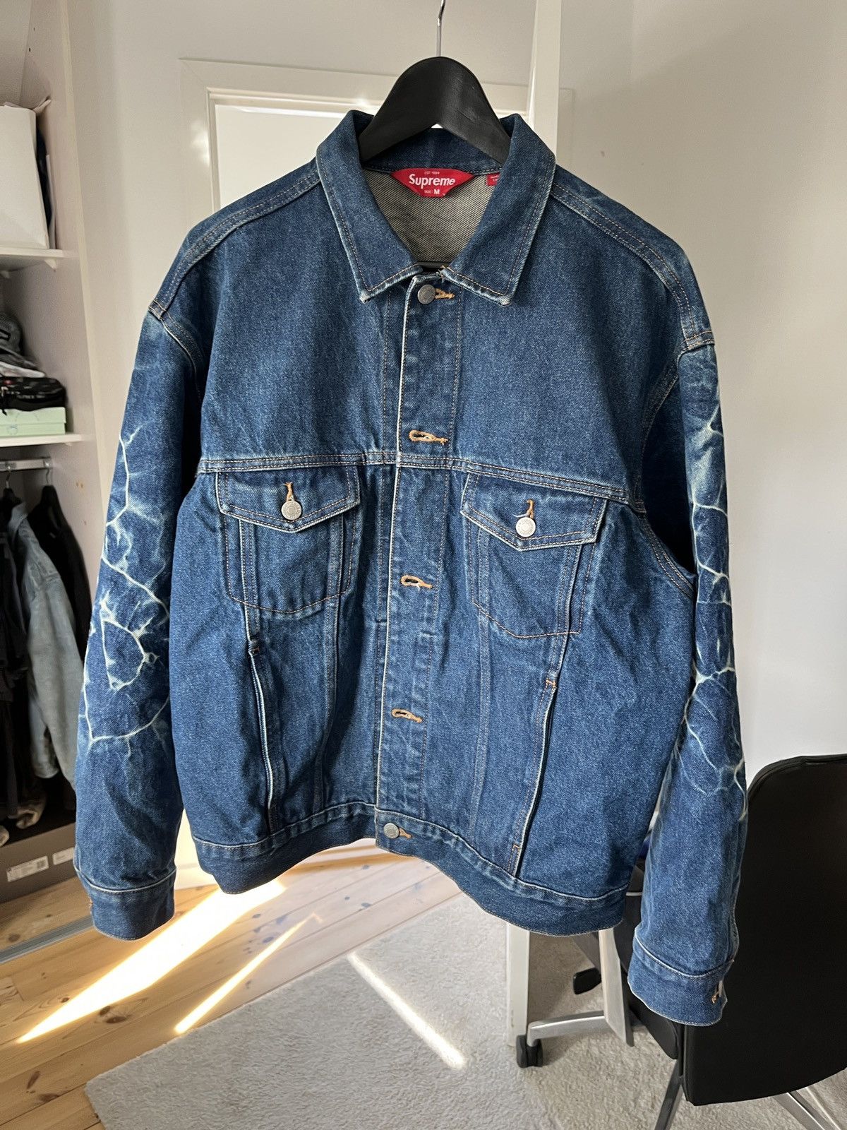 Supreme Supreme Shibori Denim Trucker Jacket Size US M / EU 48-50 / 2 - 4 Thumbnail