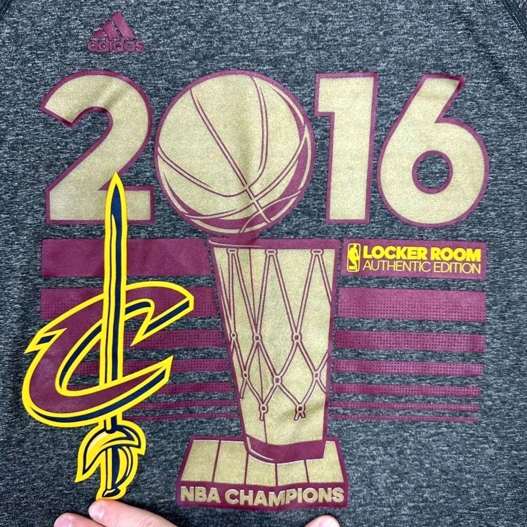 Adidas Cleveland Cavaliers Shirt Mens Medium Ultimate Tee Grey NBA Champions Adidas Size US M / EU 48-50 / 2 - 5 Thumbnail