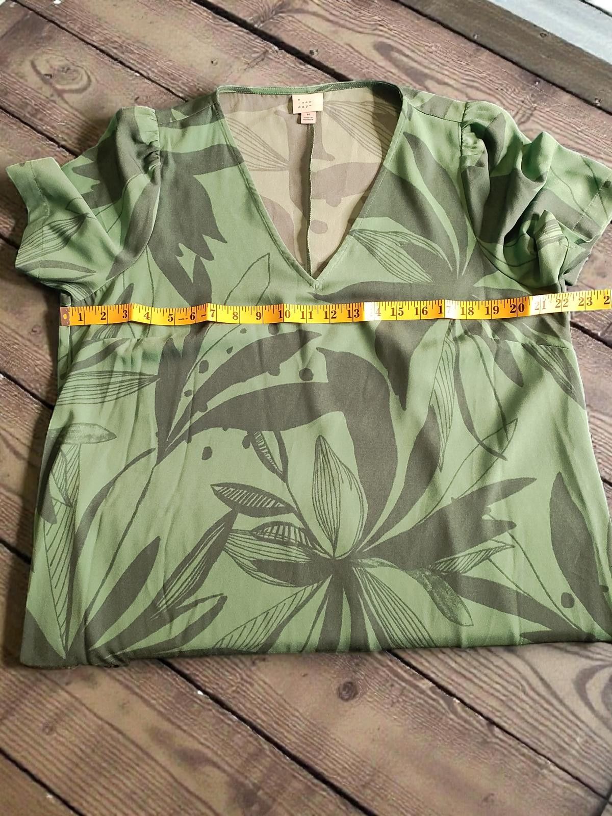 Other Medium Size Green Floral Print Tunic Dress By a new day Size M / US 6-8 / IT 42-44 - 6 Thumbnail