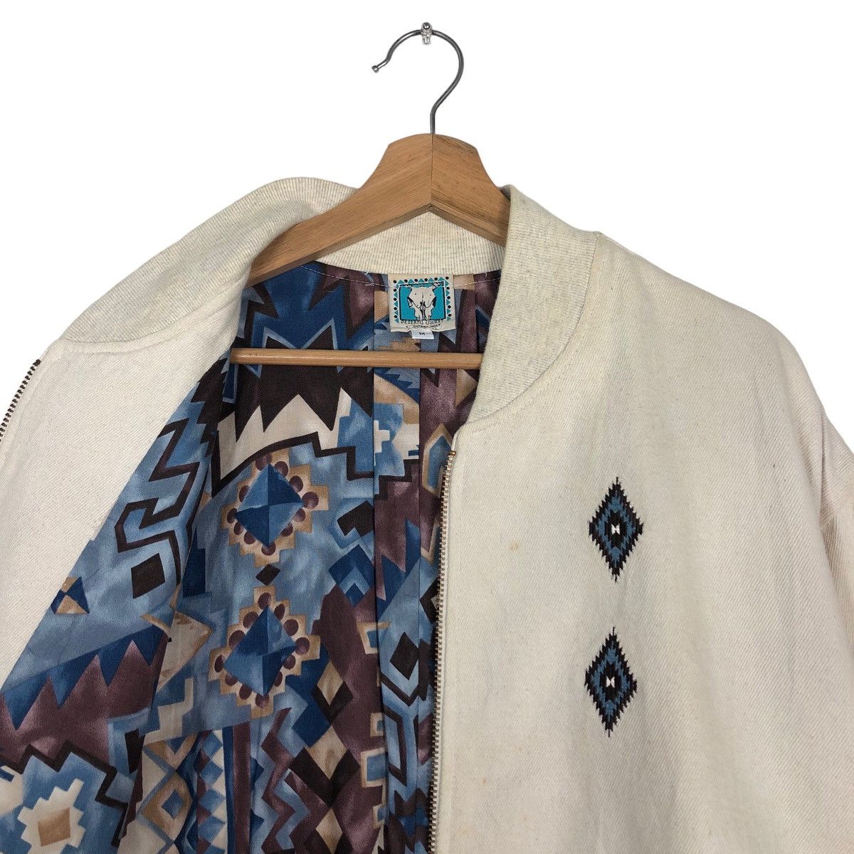 Japanese Brand 🔥90’s Vintage Bomber Jacket Desert West Navajo Aztec Lining Size US M / EU 48-50 / 2 - 9 Thumbnail