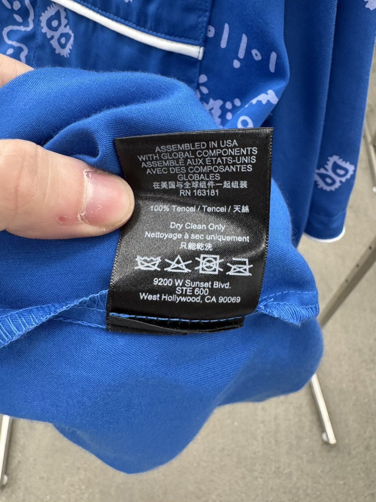 Rhude Rhude Bandana Track Shirt Blue Size US L / EU 52-54 / 3 - 5 Thumbnail