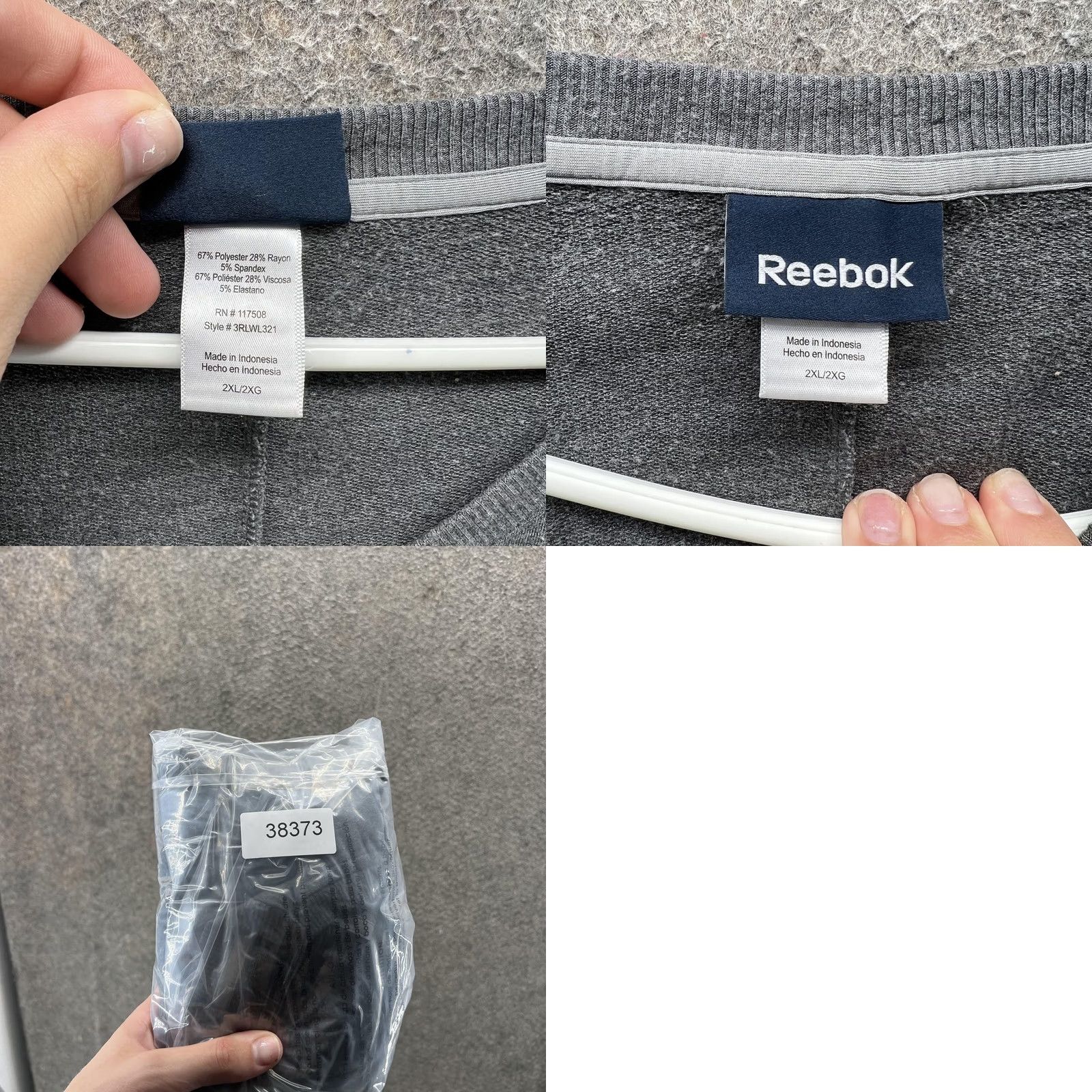 Reebok Reebok Sweatshirt Womens 2XL Gray V Neck Lightweight Pullover Top Knit Heather Shirt Womens 2XL Gray V-Neck Pullover Lightweight Activewear Size XXL / US 16-18 / IT 52-54 - 8 Thumbnail
