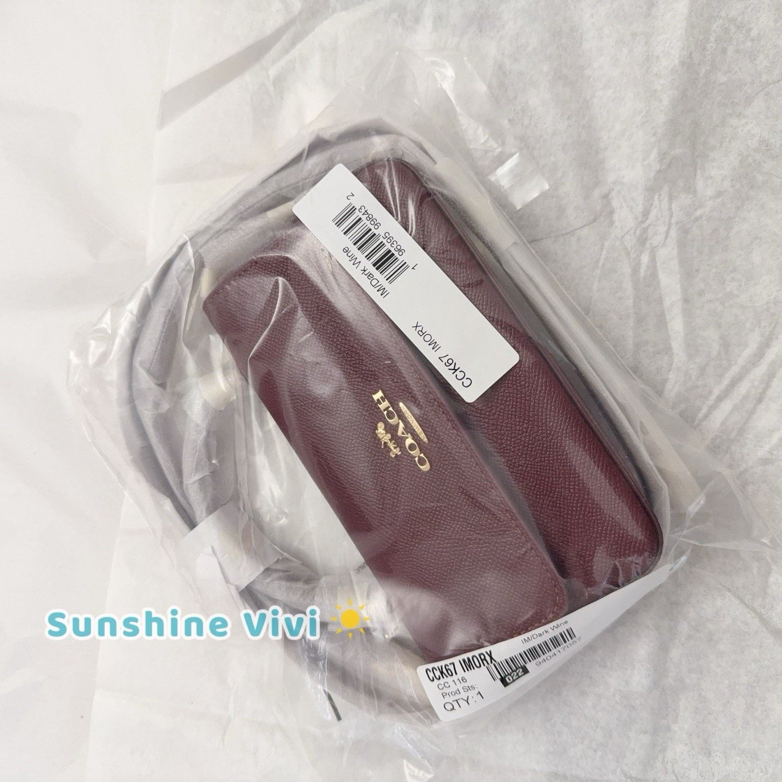 Coach NWT Coach Mini Josie Top Handle Bag Leather CCK67 Dark Wine Size ONE SIZE - 7 Thumbnail