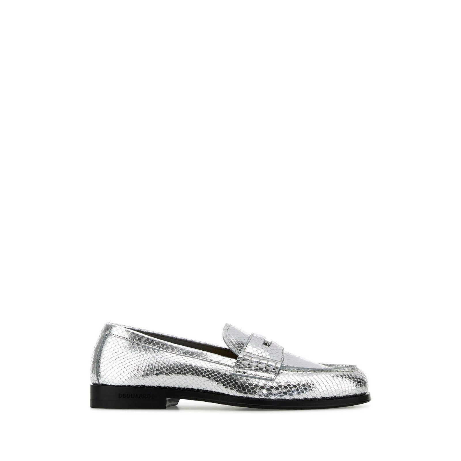 Dsquared2 DSQUARED Neoclassic Silver Leather Loafers New & Authentic ( Size US 6 / IT 36 - 5 Thumbnail