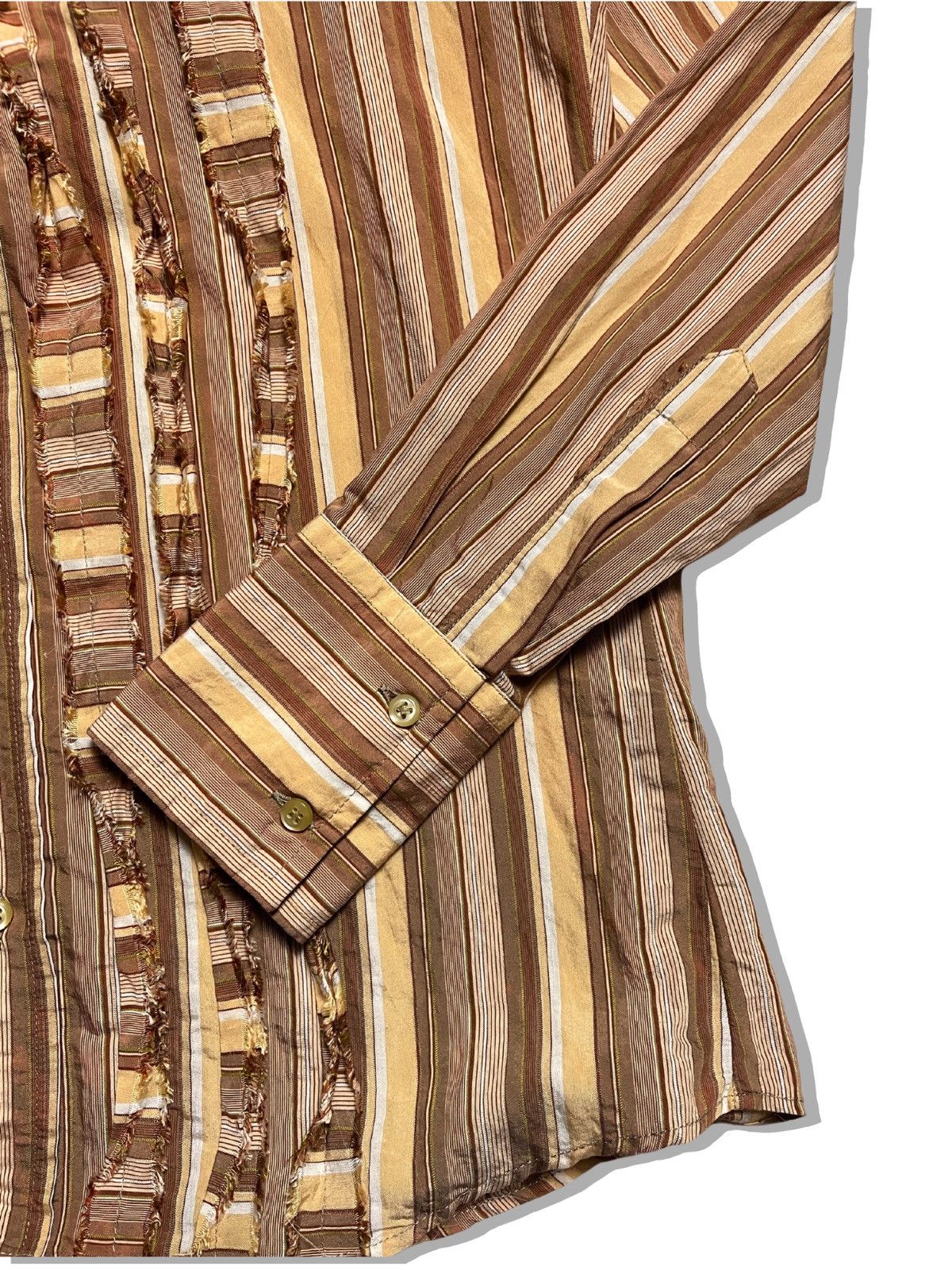 DAVID NAMAN 2000s - David Mayer Rebuild Stripe Button Up Shirt Size US M / EU 48-50 / 2 - 3 Thumbnail