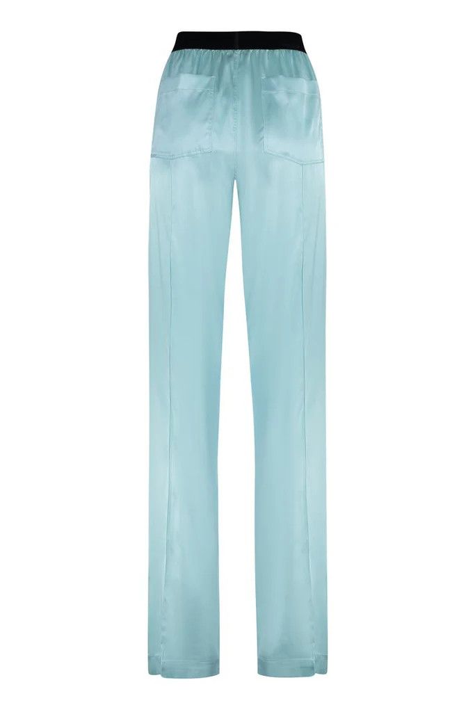 Tom Ford o1loc1c0724 IST4H12 Silk Trousers in Light Blue Size 30" / US 8 / IT 44 - 2 Thumbnail