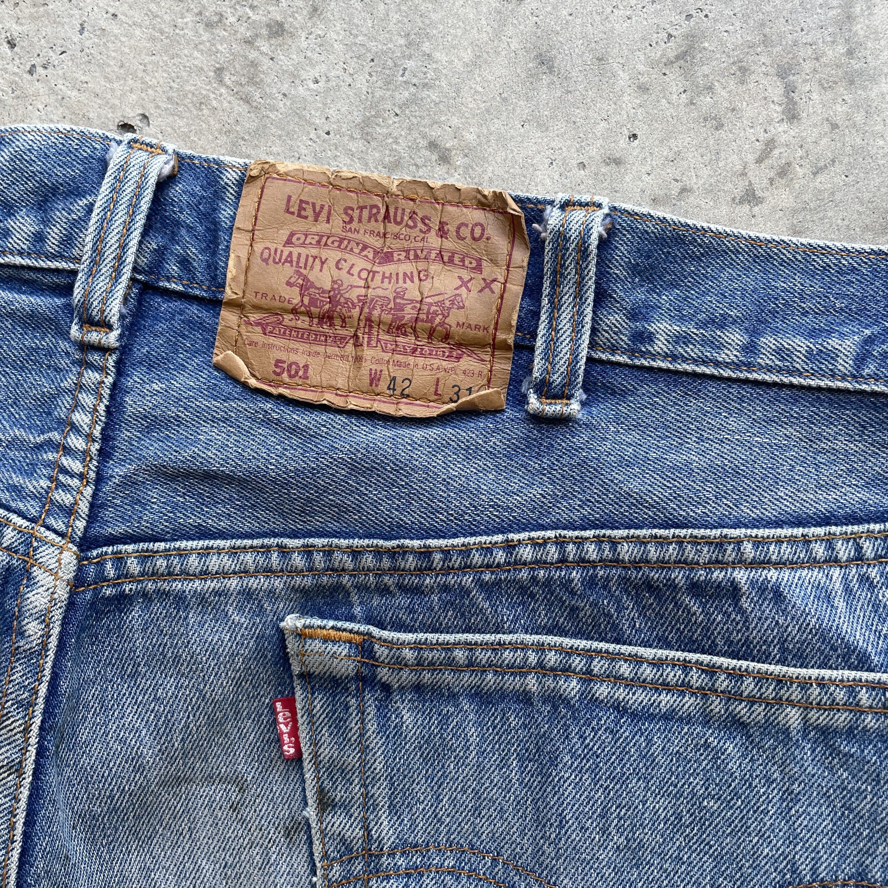 Levi's Vintage Clothing 90s VINTAGE LEVI’S 501 DENIM FADED MUDWASH JEANS PANTS W39 Size US 39 - 10 Thumbnail