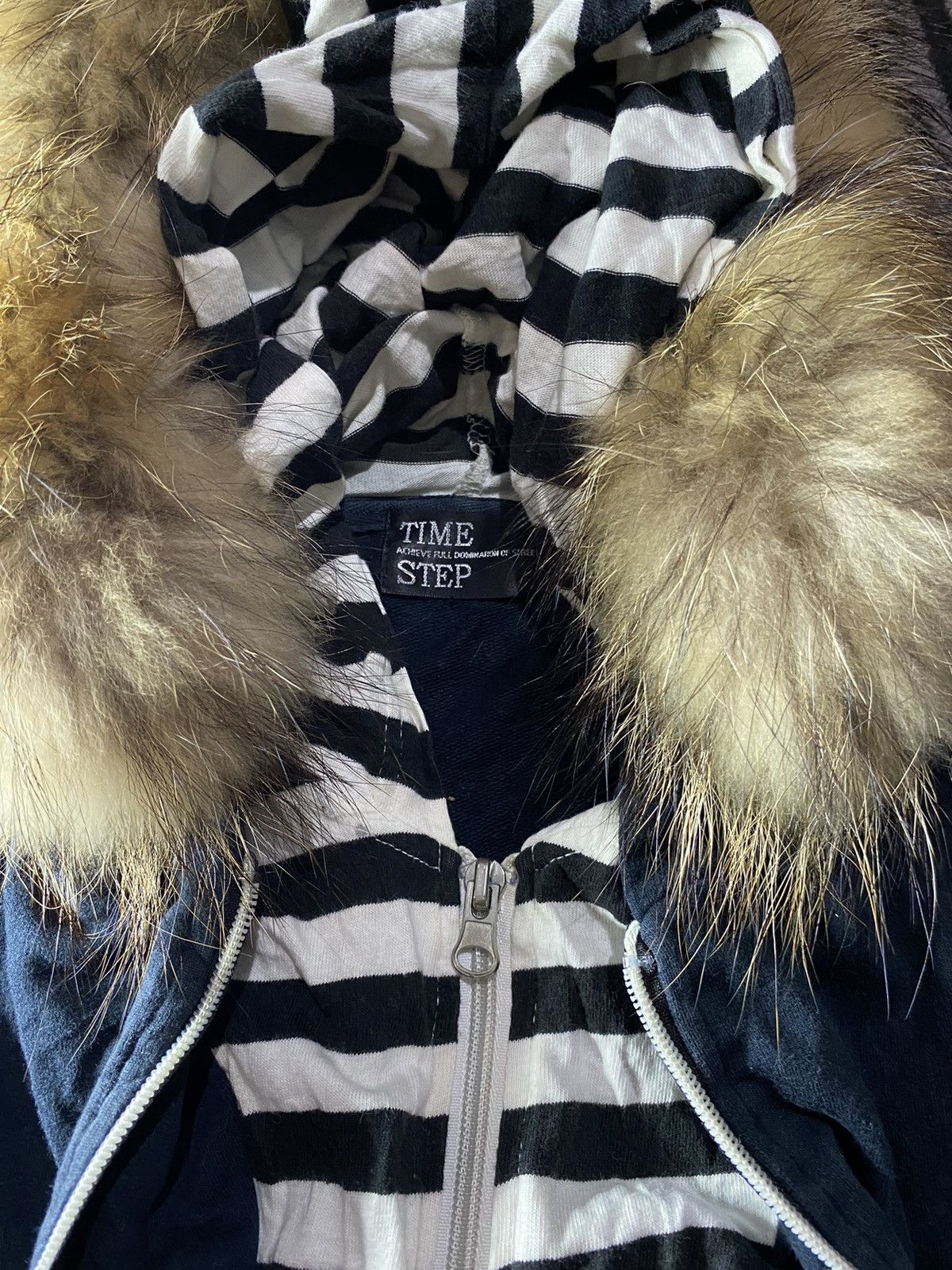 If Six Was Nine × Japanese Brand × Le Grande Bleu (L.G.B.) Crazy Time step faux fur double layers zip hoodie Size US L / EU 52-54 / 3 - 7 Thumbnail