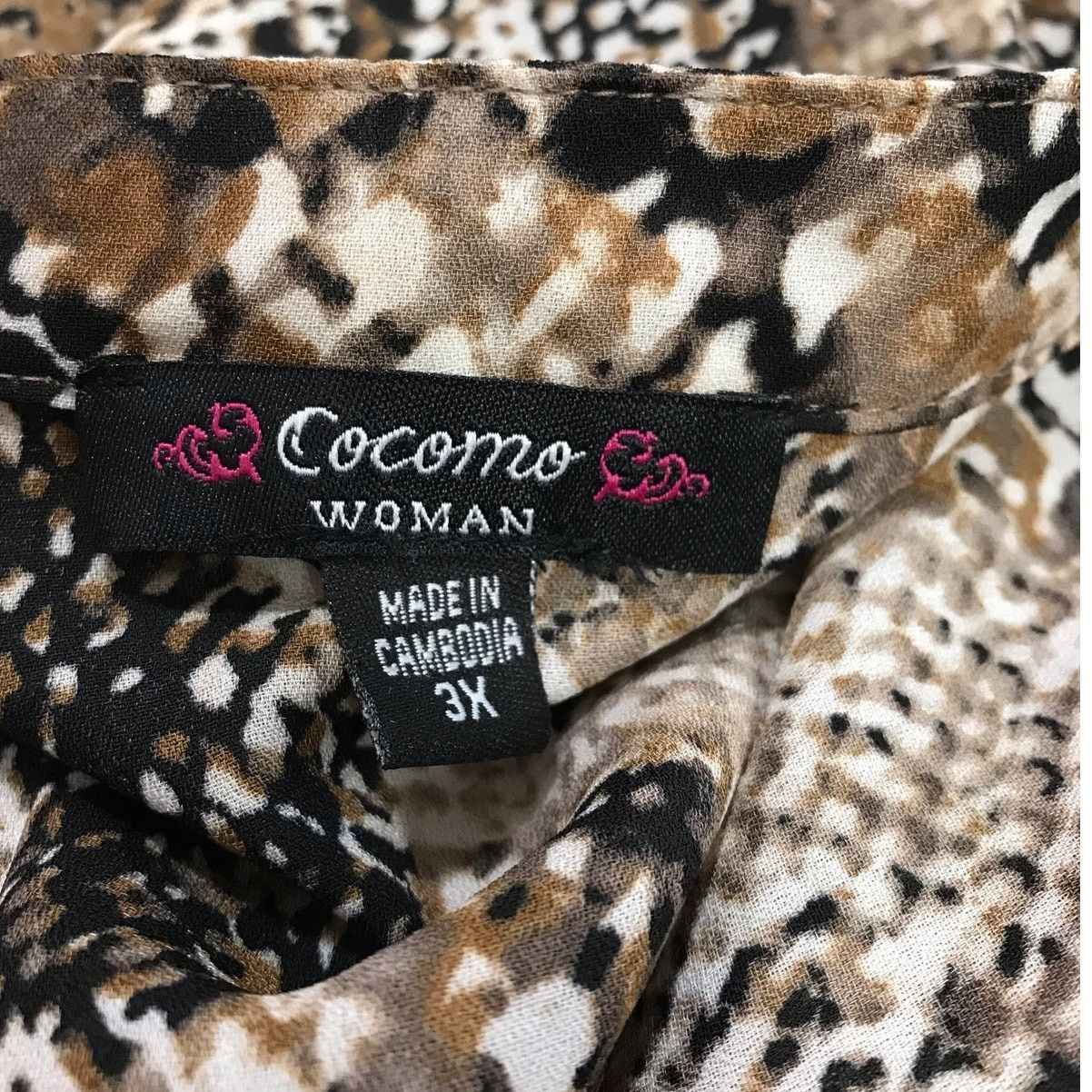 Other Cocomo Snake V-Neck 3/4 Sleeve Blouse 3X Size 3XL / US 20-22 - 3 Thumbnail