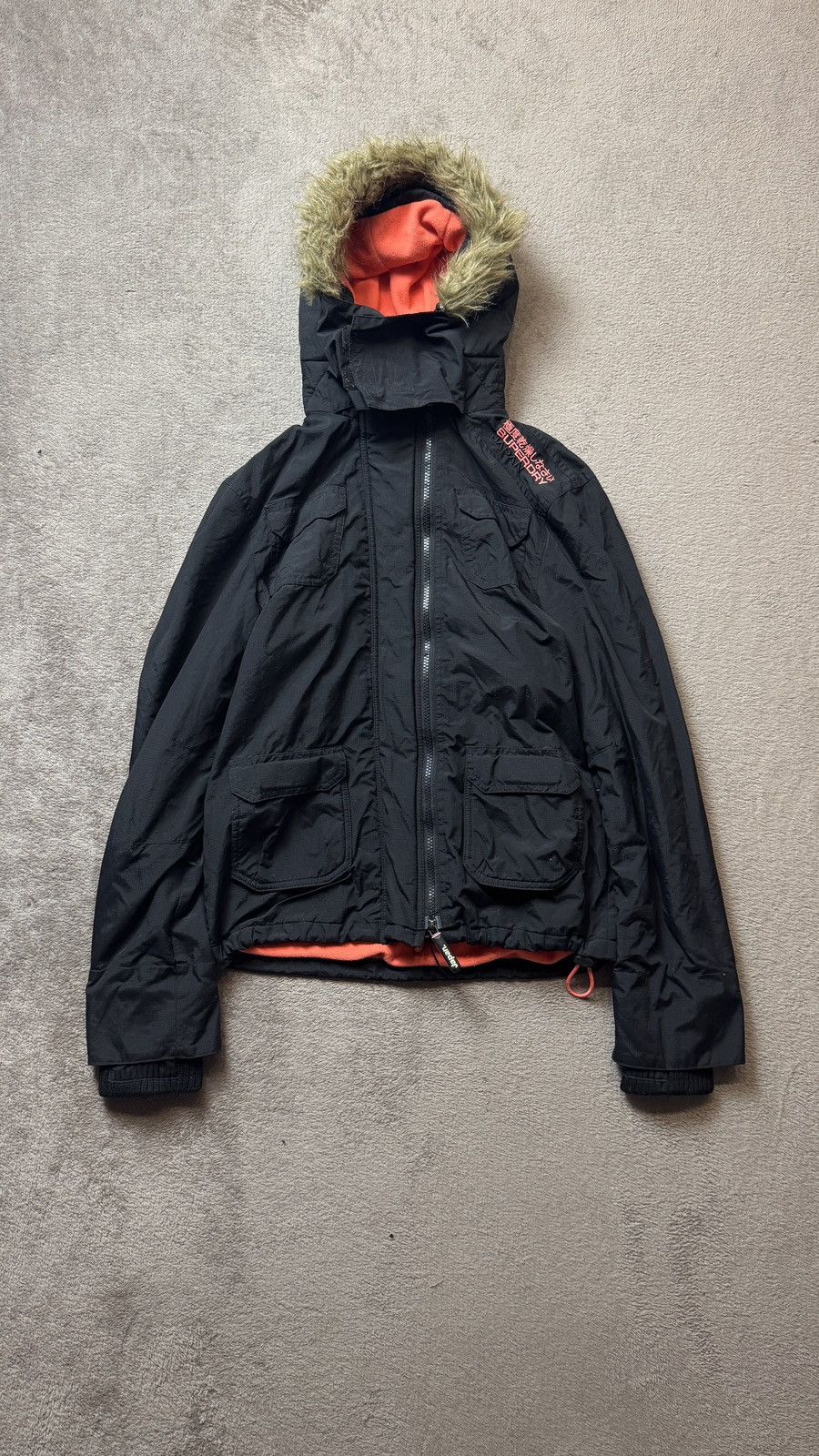 Japanese Brand Superdry Y2K faded faux fur Hood Jacket lgb goa y-3 Size US S / EU 44-46 / 1 - 3 Thumbnail