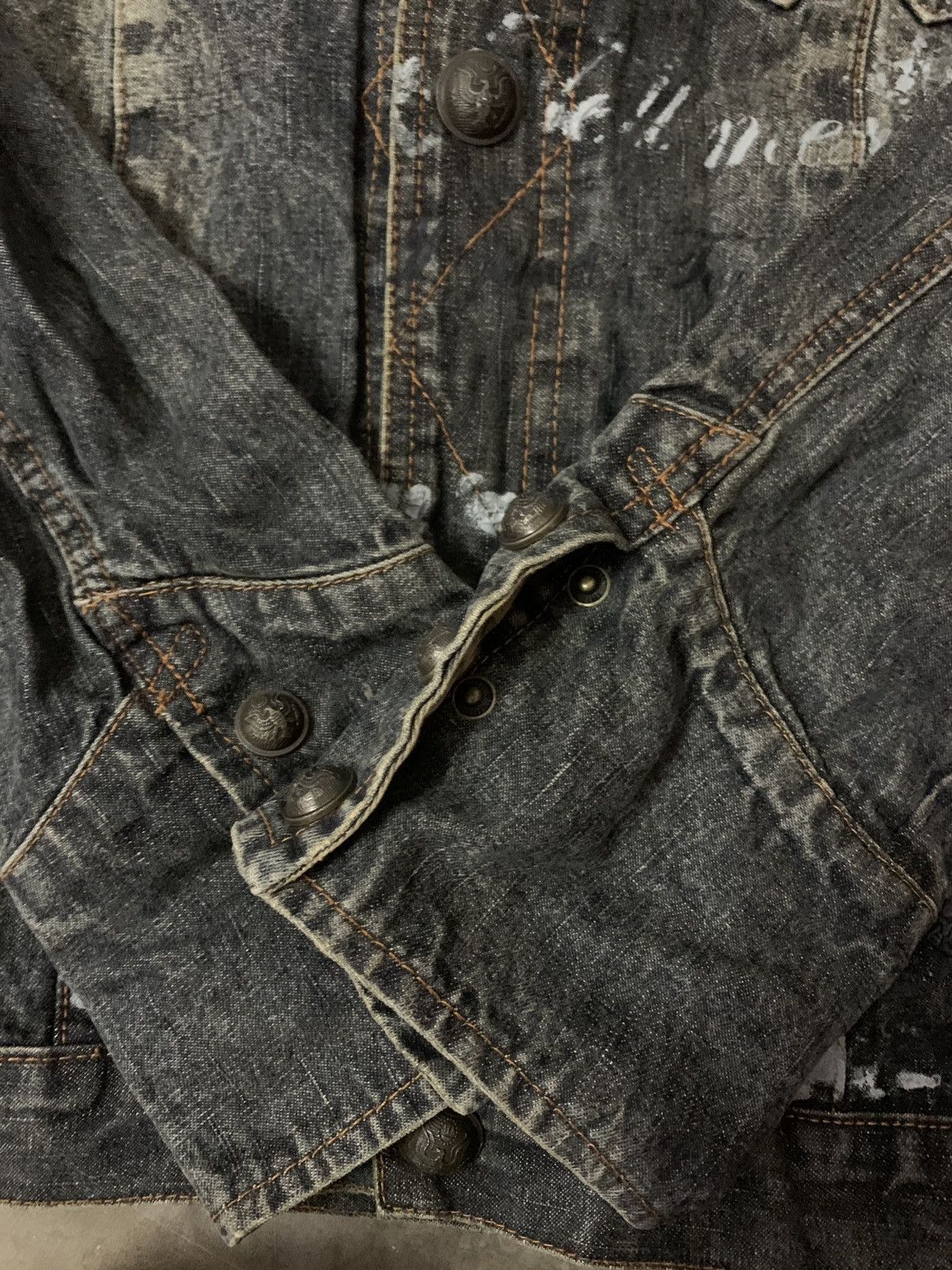 In The Attic × Japanese Brand × Seditionaries In The Attic Art Design Distressed Denim Jacket Size US L / EU 52-54 / 3 - 3 Thumbnail