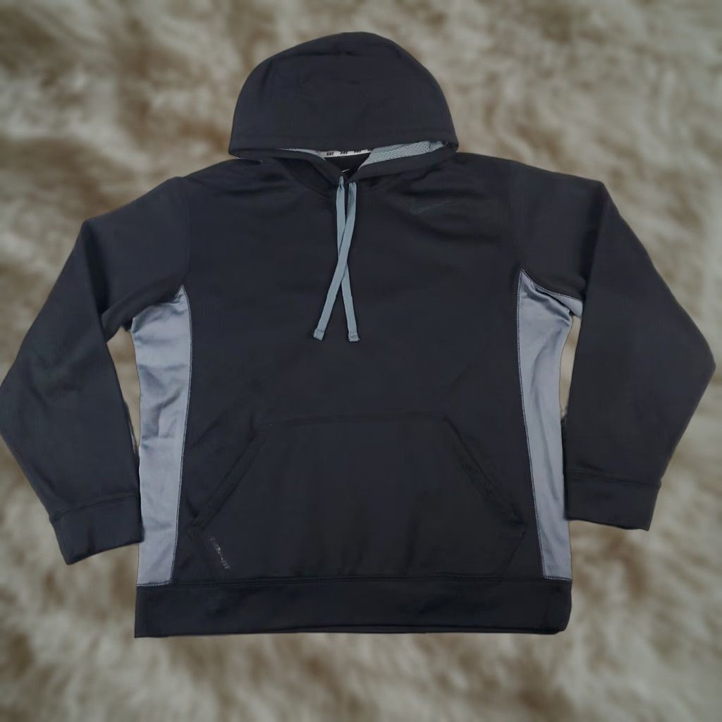 Nike Nike Pullover Hoodie Sweatshirt Mens Large Black Swoosh Sweatshirt Hoodie Nike Size US L / EU 52-54 / 3 - 1 Thumbnail
