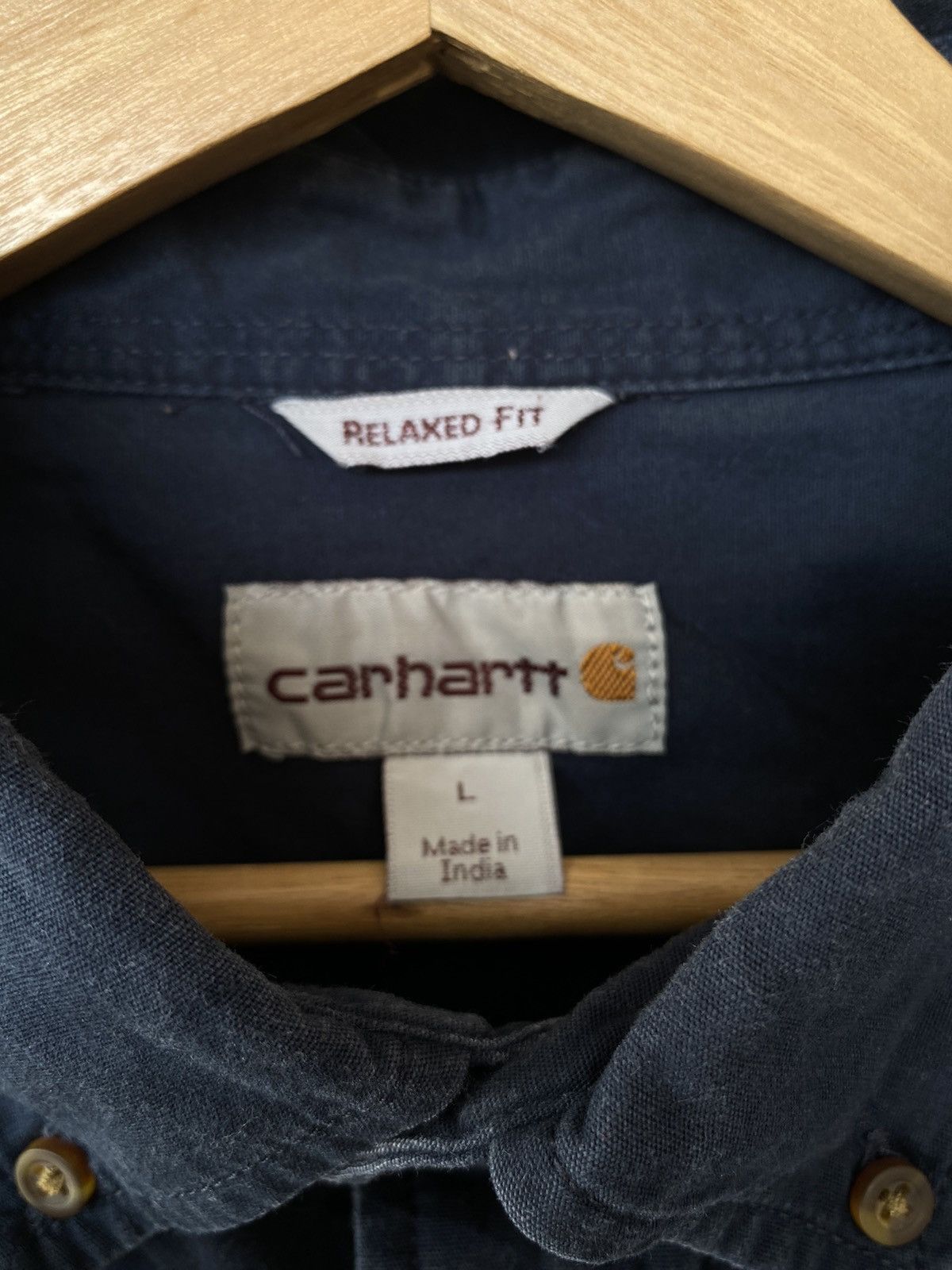 Carhartt Vintage Carhartt Relaxed Fit Short Sleeve Button Up Shirt Size US L / EU 52-54 / 3 - 3 Thumbnail