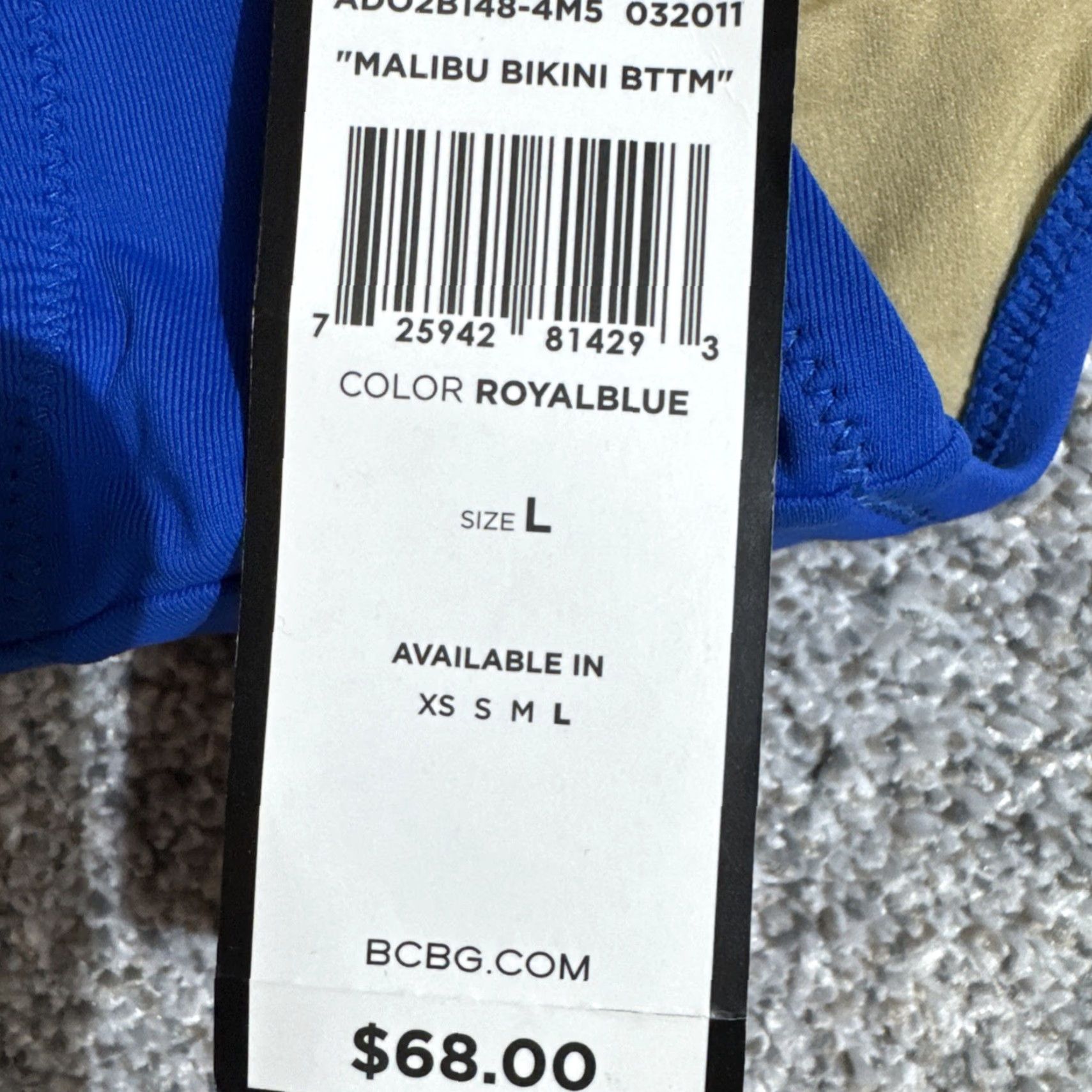 Bcbgmaxazria BCBGMAXAZRIA Bikini Bottom Women Large Buckle Minimalist Swimwear Y2K Style Blue Nylon Spandex Size 36" / US 14 / IT 50 - 2 Thumbnail