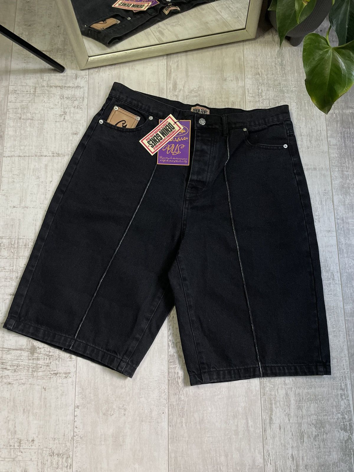 Corteiz Corteiz C-Star Denim Black Shorts Size US 33 - 2 Thumbnail