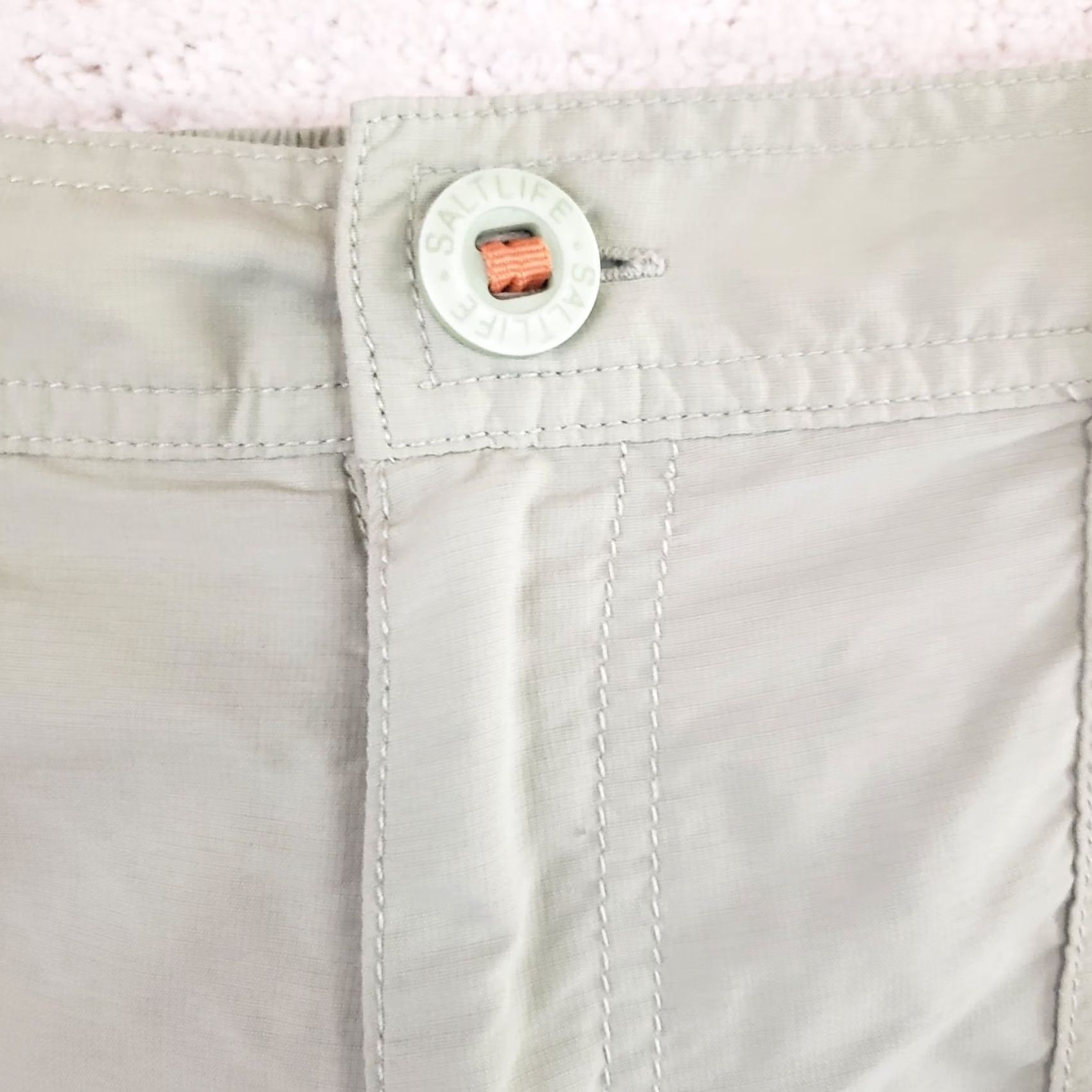 Vintage Salt Life Men's XXL Green Cargo Shorts Nylon Quick Dry Logo Size US 39 - 3 Thumbnail