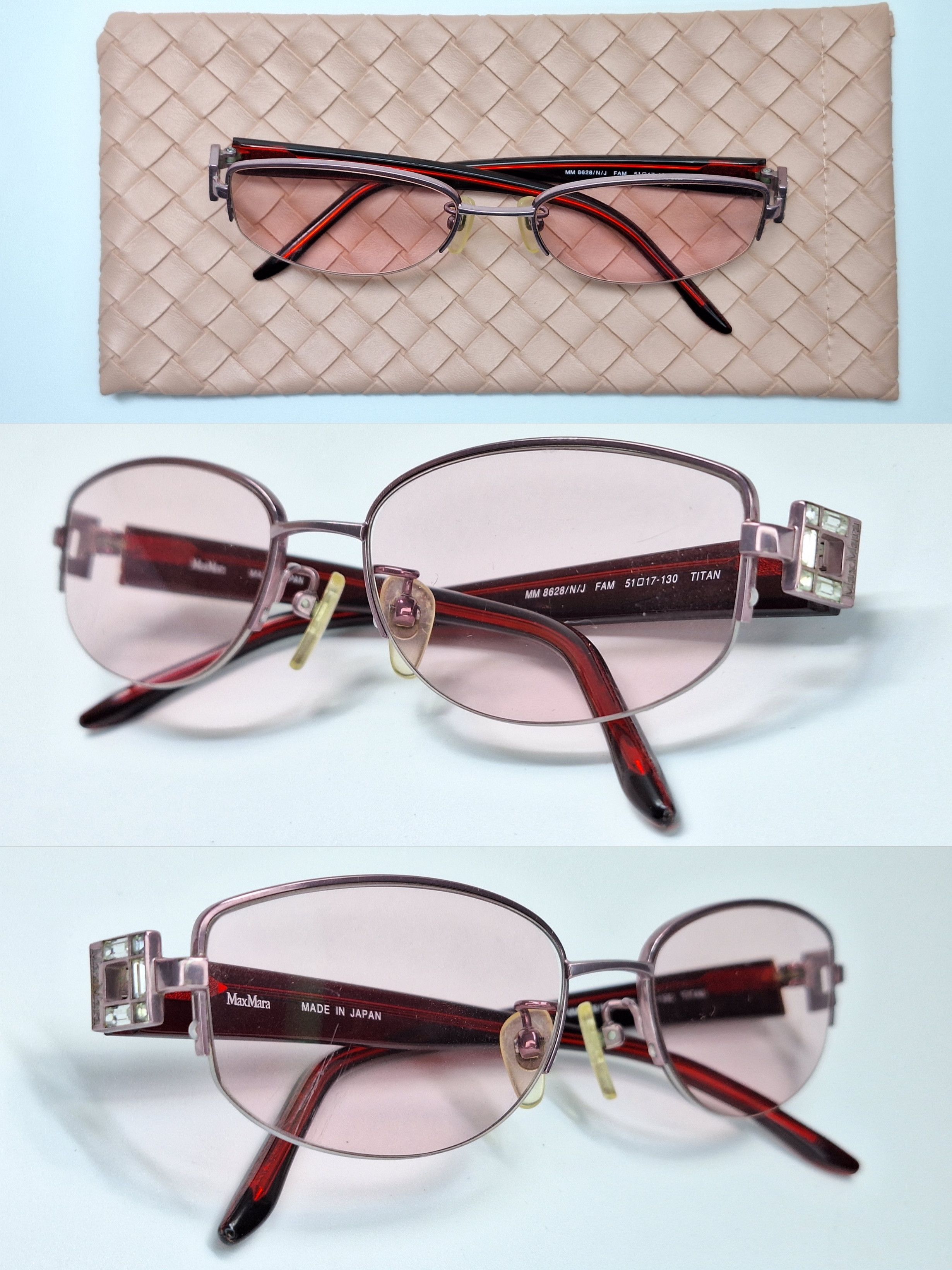 Max Mara Max Mara MM-8628 Titanium Semi-Rimless Vintage Eyeglass Size ONE SIZE - 2 Thumbnail