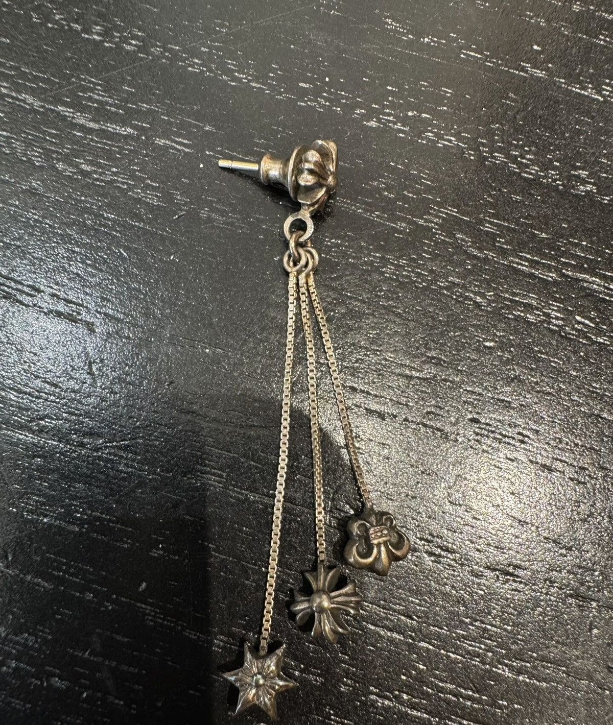 Chrome Hearts Chrome Hearts Triple-Fleur Earrings Size ONE SIZE - 1 Thumbnail
