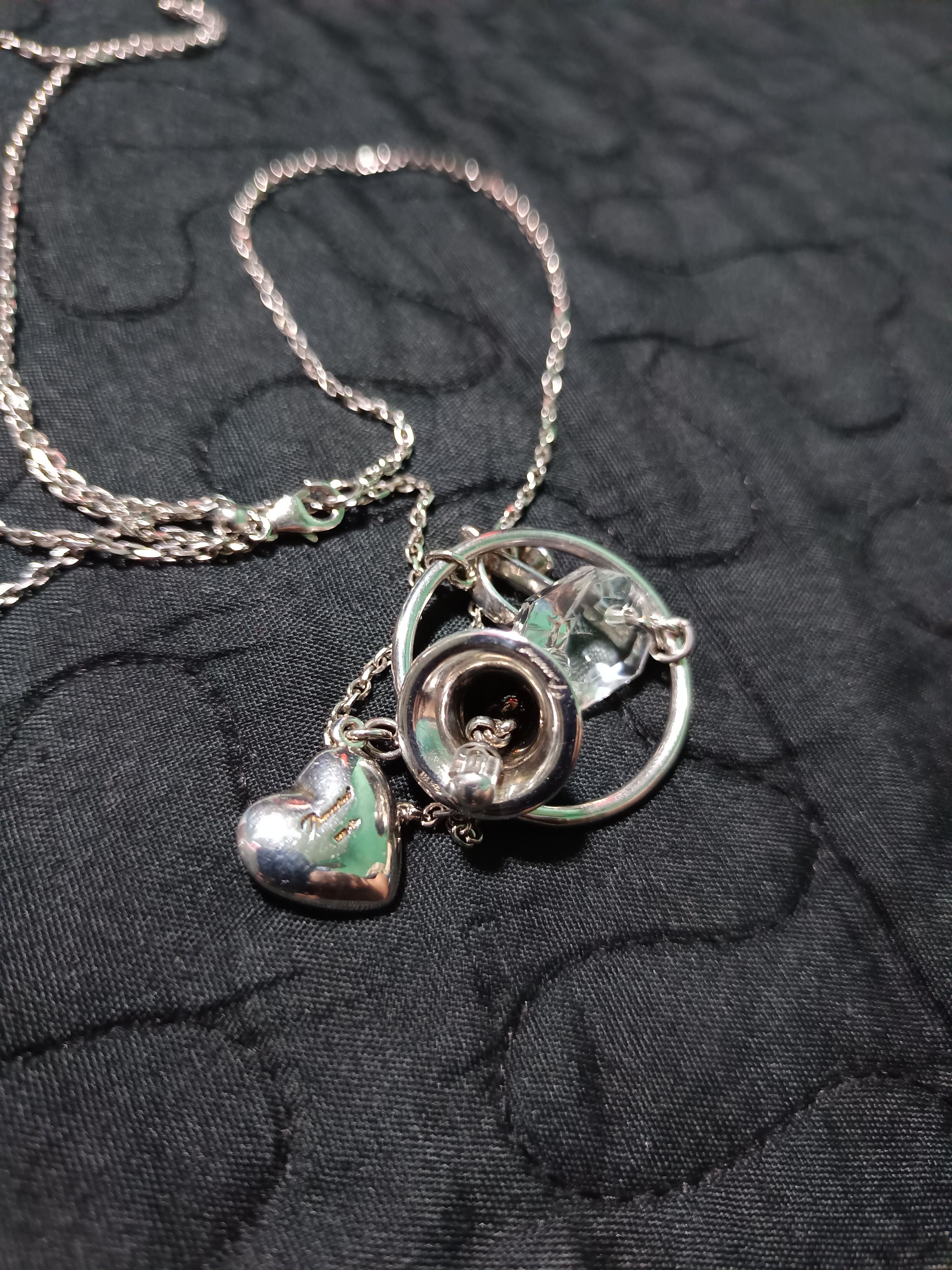 Other × Sterling Silver BACCARAT 925 SILVER CRYSTAL GLASS 3 CHARMS PENDANT Size ONE SIZE - 3 Thumbnail