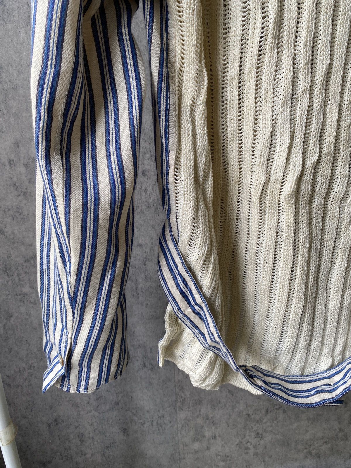 Just Cavalli Roberto Cavalli Hybrid Design Pinstriped Shirt Size US L / EU 52-54 / 3 - 13 Thumbnail