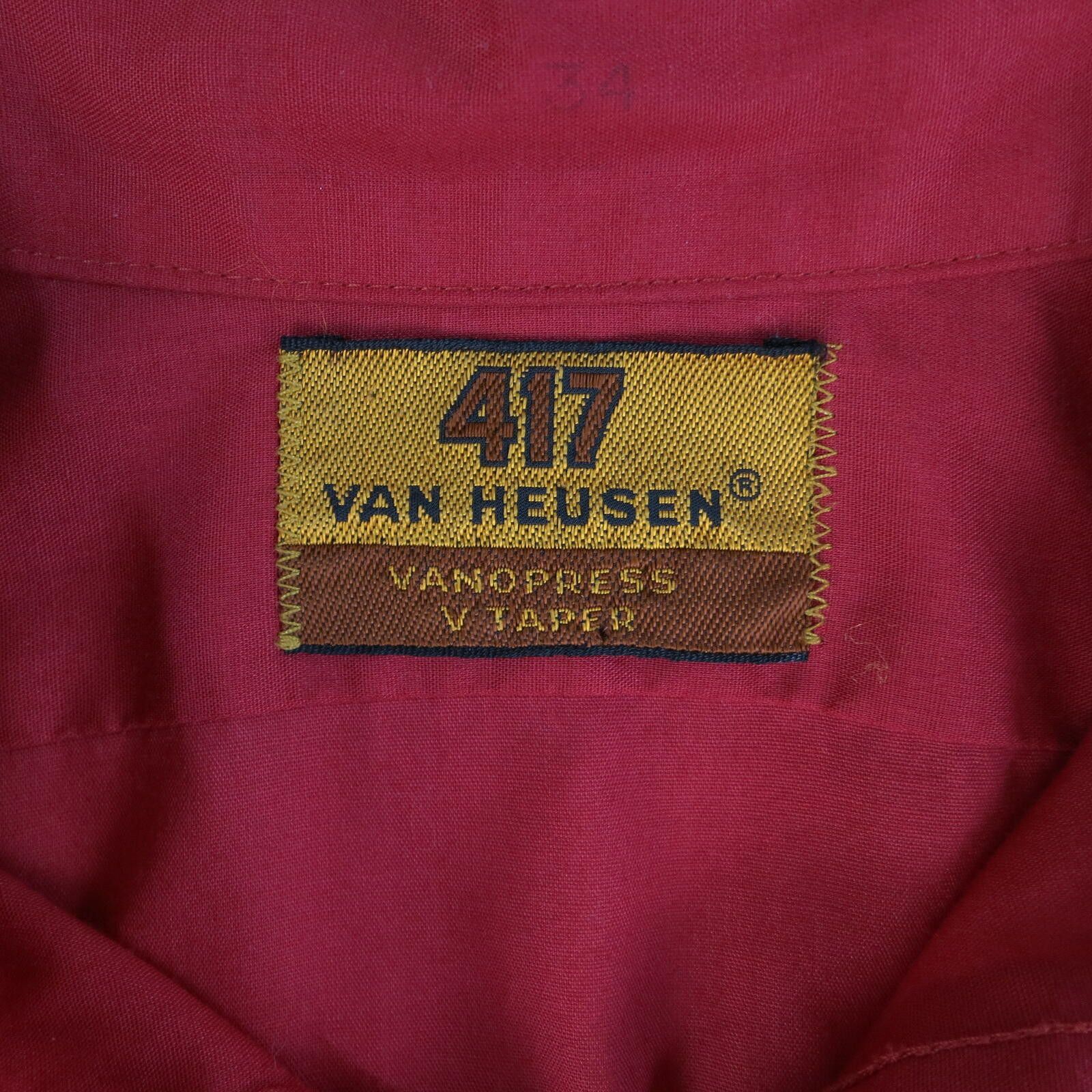 Van Heusen Vintage Van Heusen 417 Red Long Sleeve Dress Shirt 16x34 Size US L / EU 52-54 / 3 - 3 Thumbnail