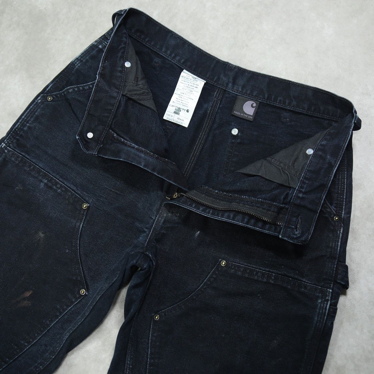 Carhartt RARE Carhartt x Chrysler IFD Faded Black Double Knee Pant Size US 30 / EU 46 - 21 Thumbnail