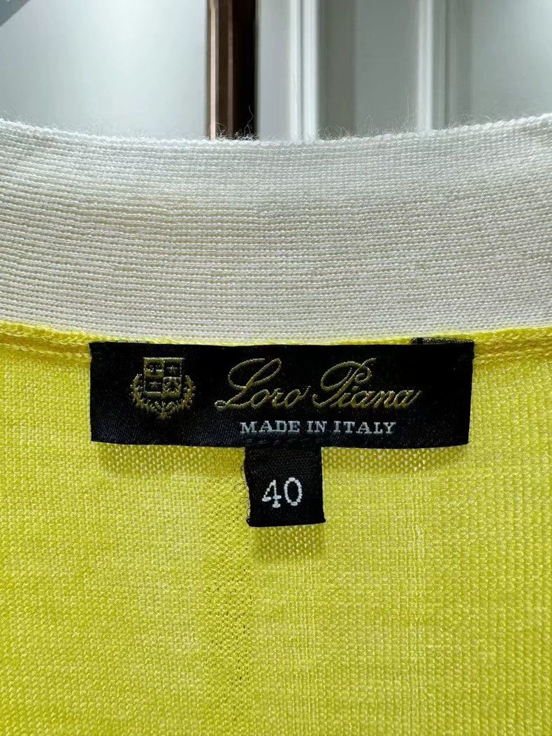 Other LORO PIANA Yellow and white striped knit cardigan Size XS / US 0-2 / IT 36-38 - 4 Thumbnail